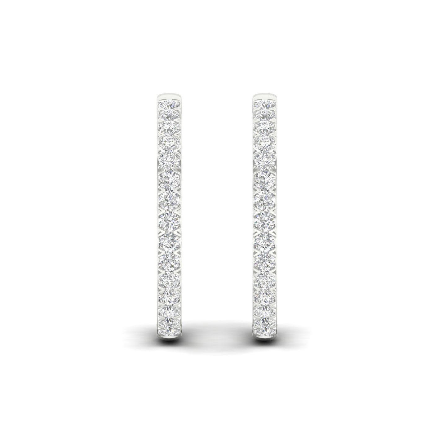Lab Diamond Hoop Earrings 1 ctw