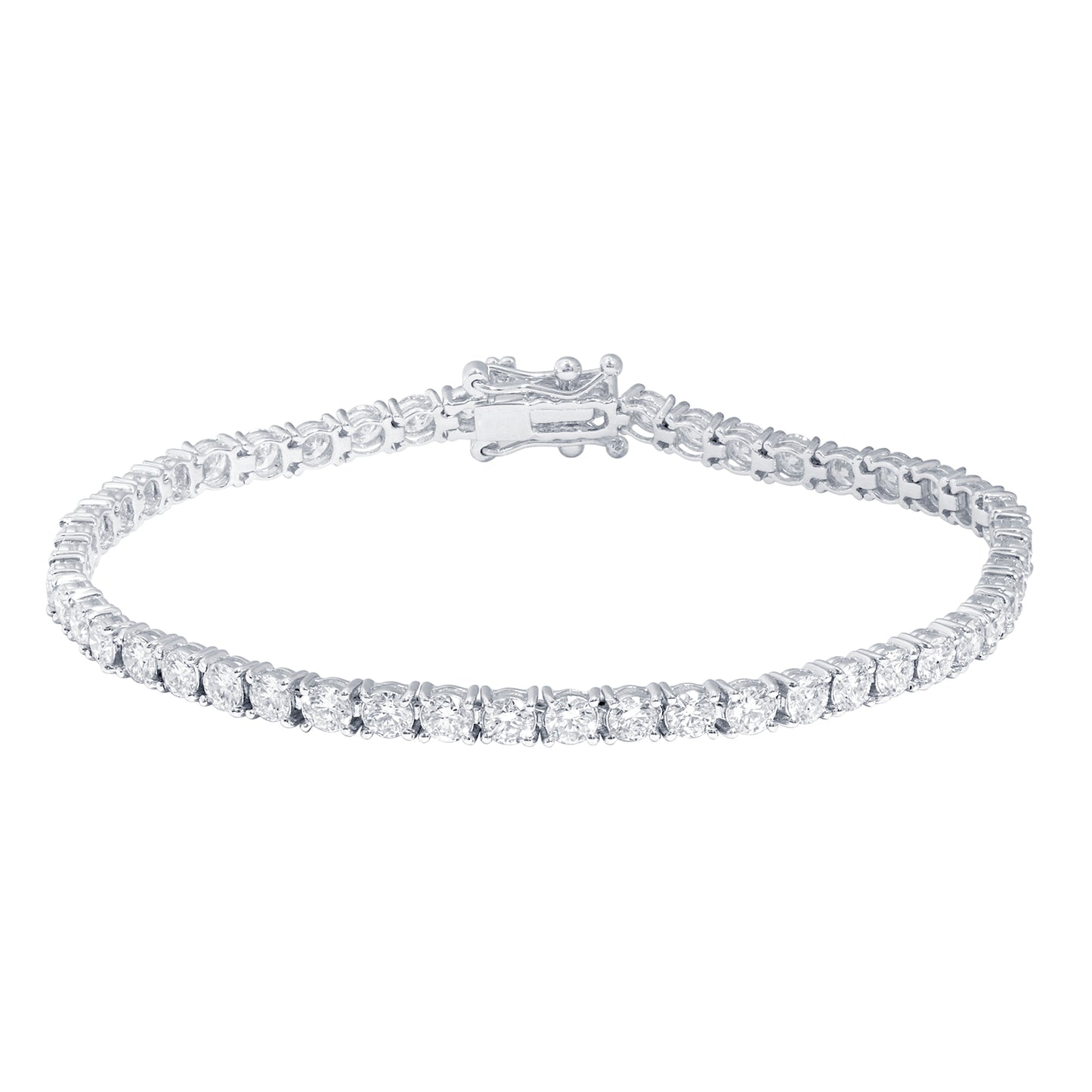 Certified 6 CTW Round VS Lab Grown 7" Tennis Bracelets 14KT Gold
