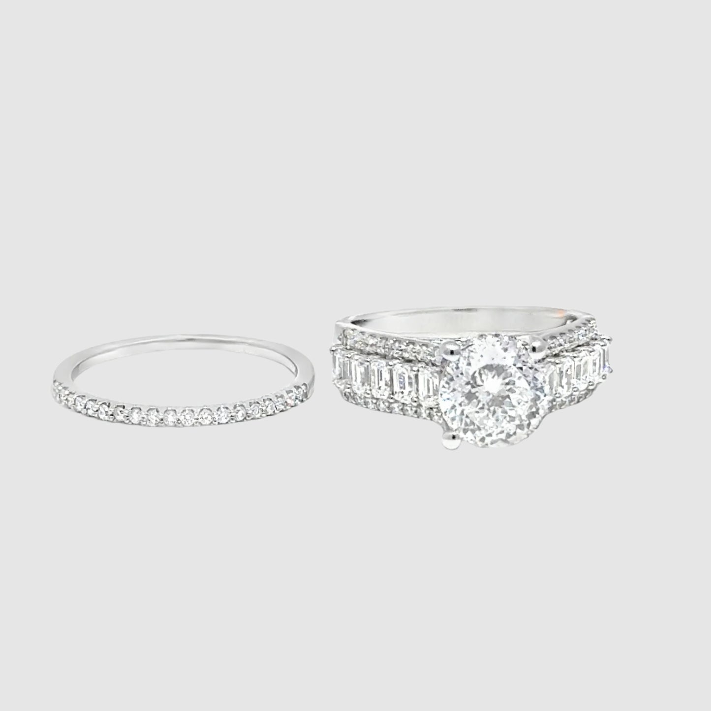3.25ct Portuguese Cut Round Certified Lab Diamond Ring