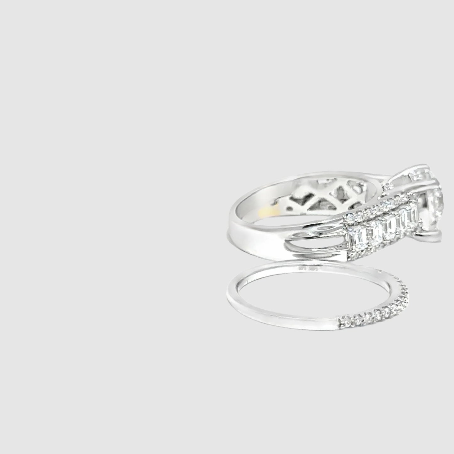 3.25ct Portuguese Cut Round Certified Lab Diamond Ring