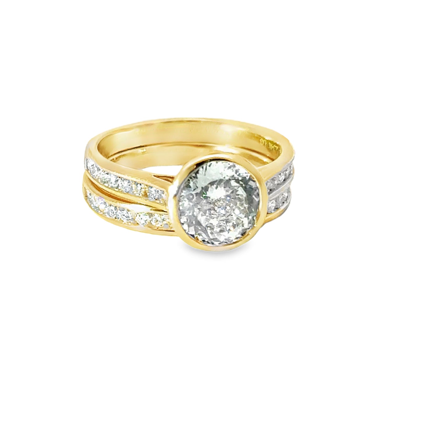 2.50ct Portuguese Cut Round Certified Lab Diamond Ring