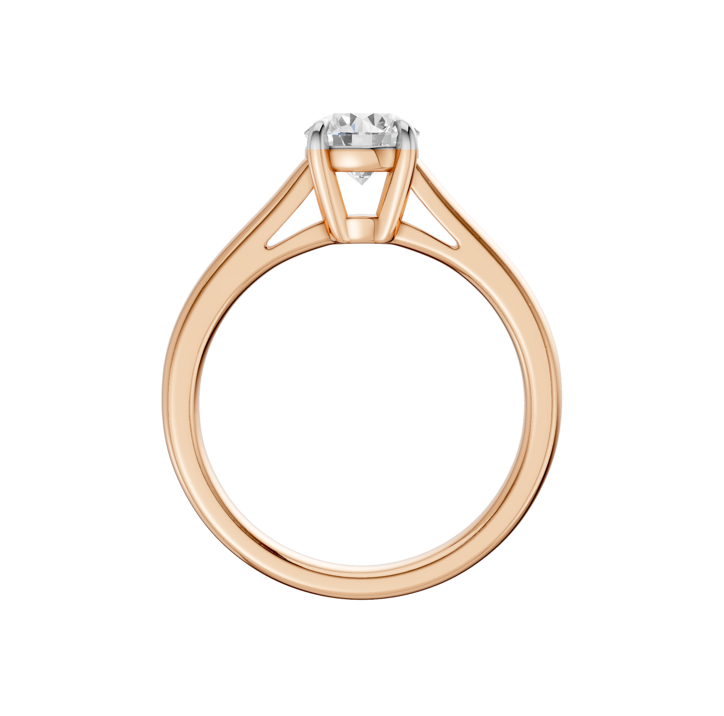 1.00ct Round Certified Solitaire Lab Diamond Ring
