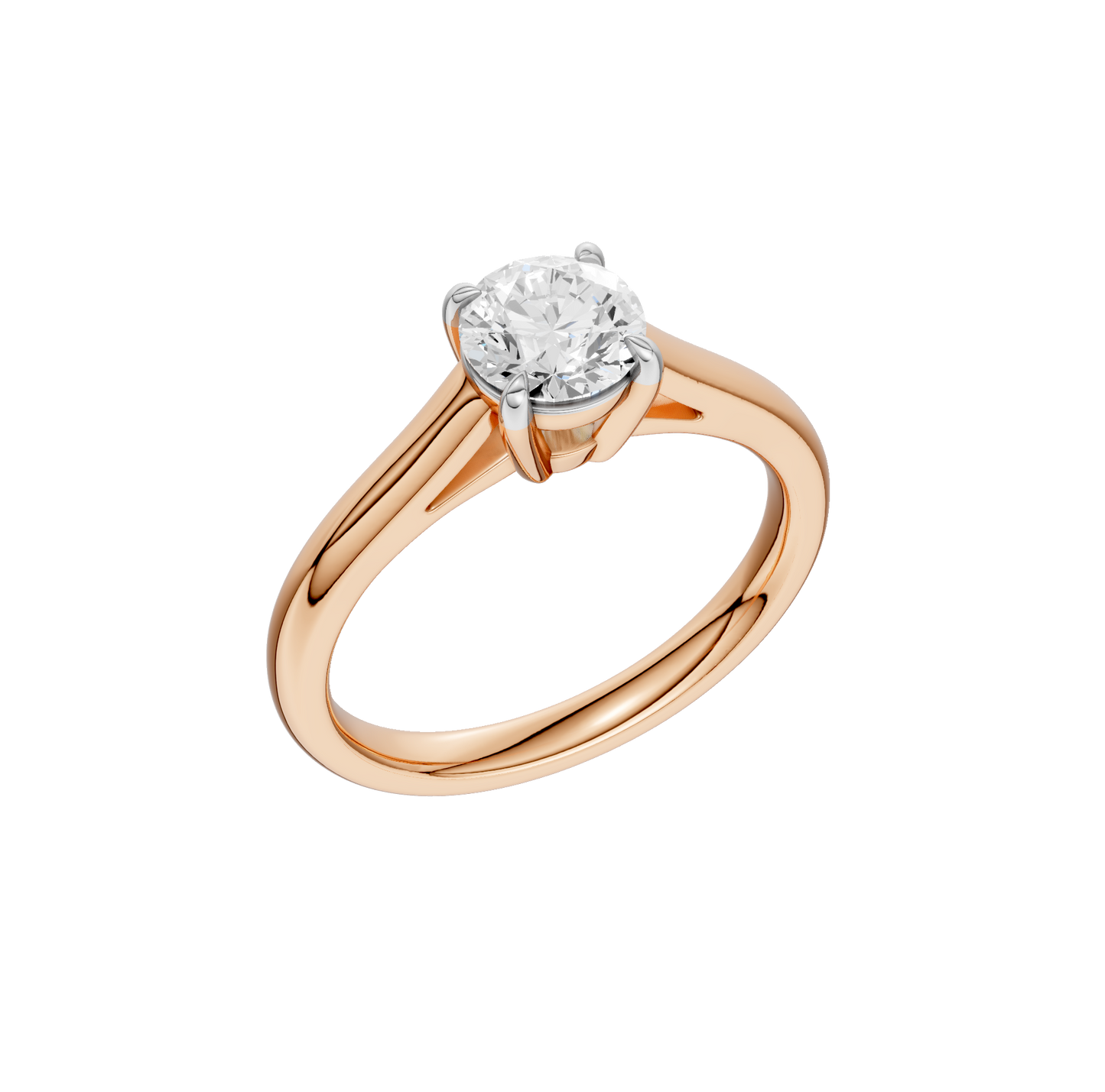 1.00ct Round Certified Solitaire Lab Diamond Ring