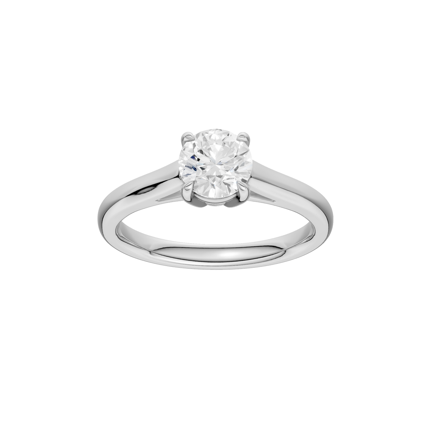 1.00ct Round Certified Solitaire Lab Diamond Ring