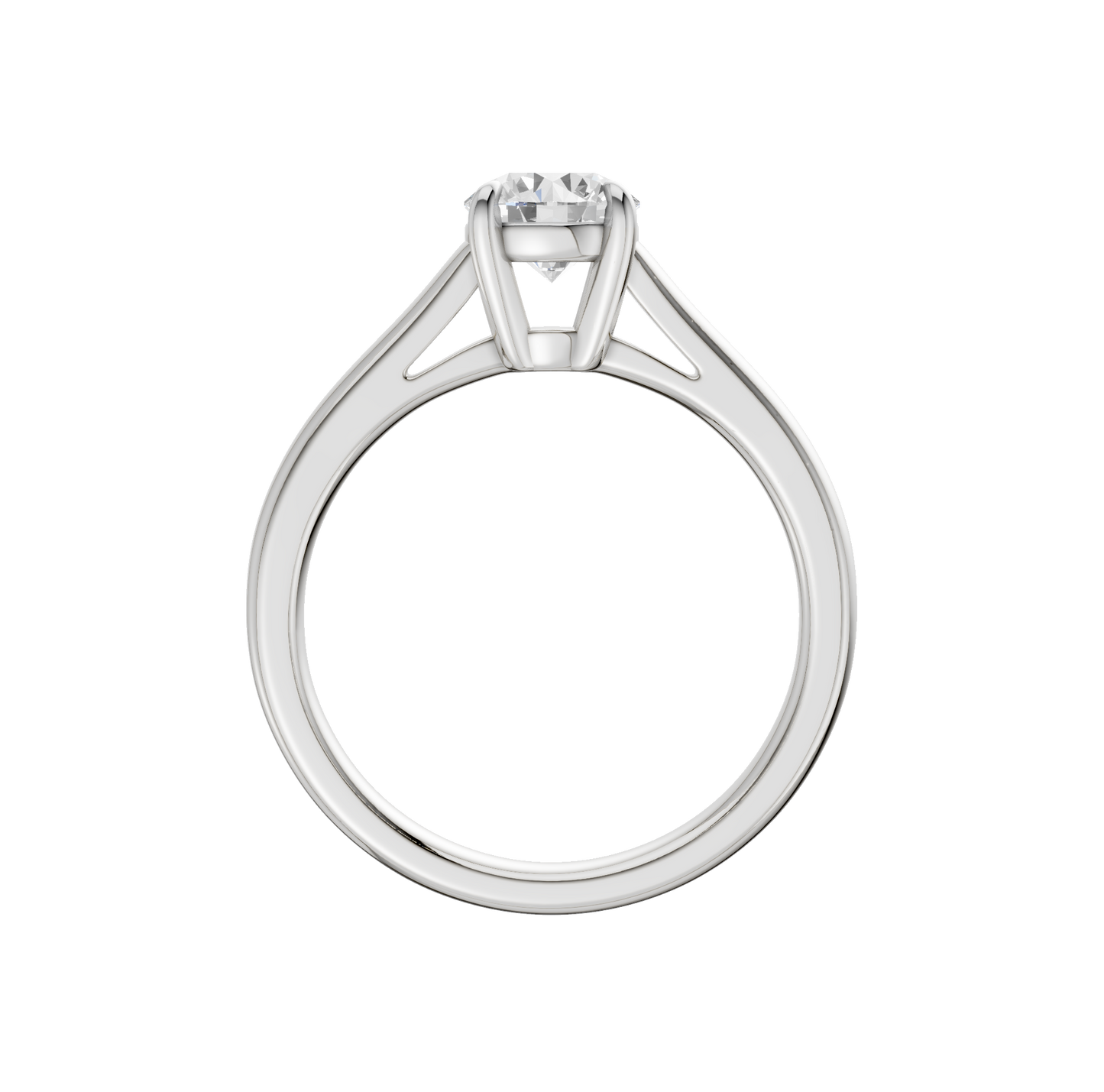 1.00ct Round Certified Solitaire Lab Diamond Ring