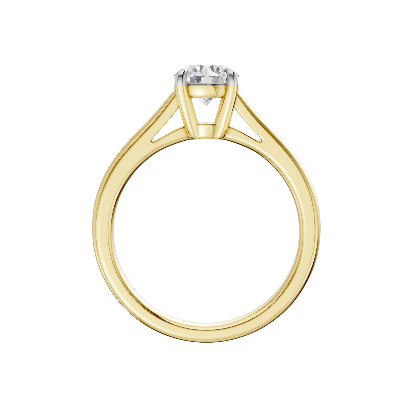 1.00ct Round Certified Solitaire Lab Diamond Ring
