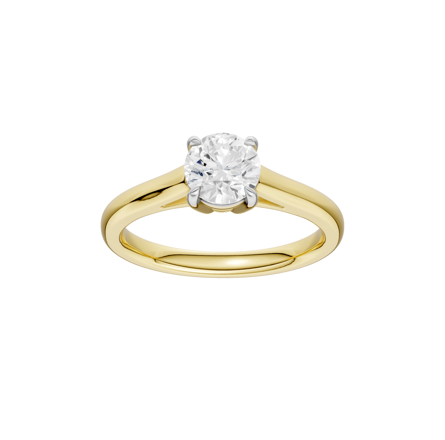 1.00ct Round Certified Solitaire Lab Diamond Ring