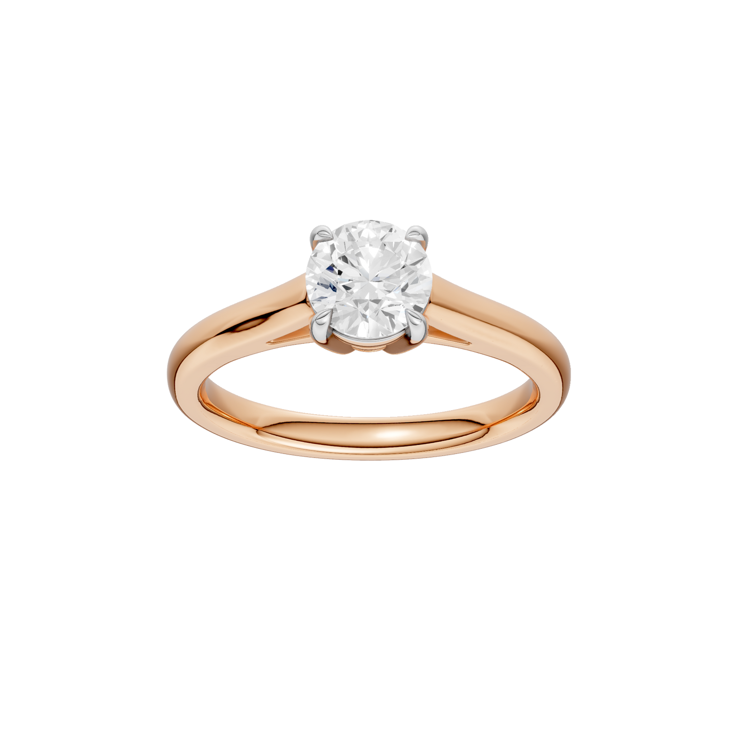 1.00ct Round Certified Solitaire Lab Diamond Ring