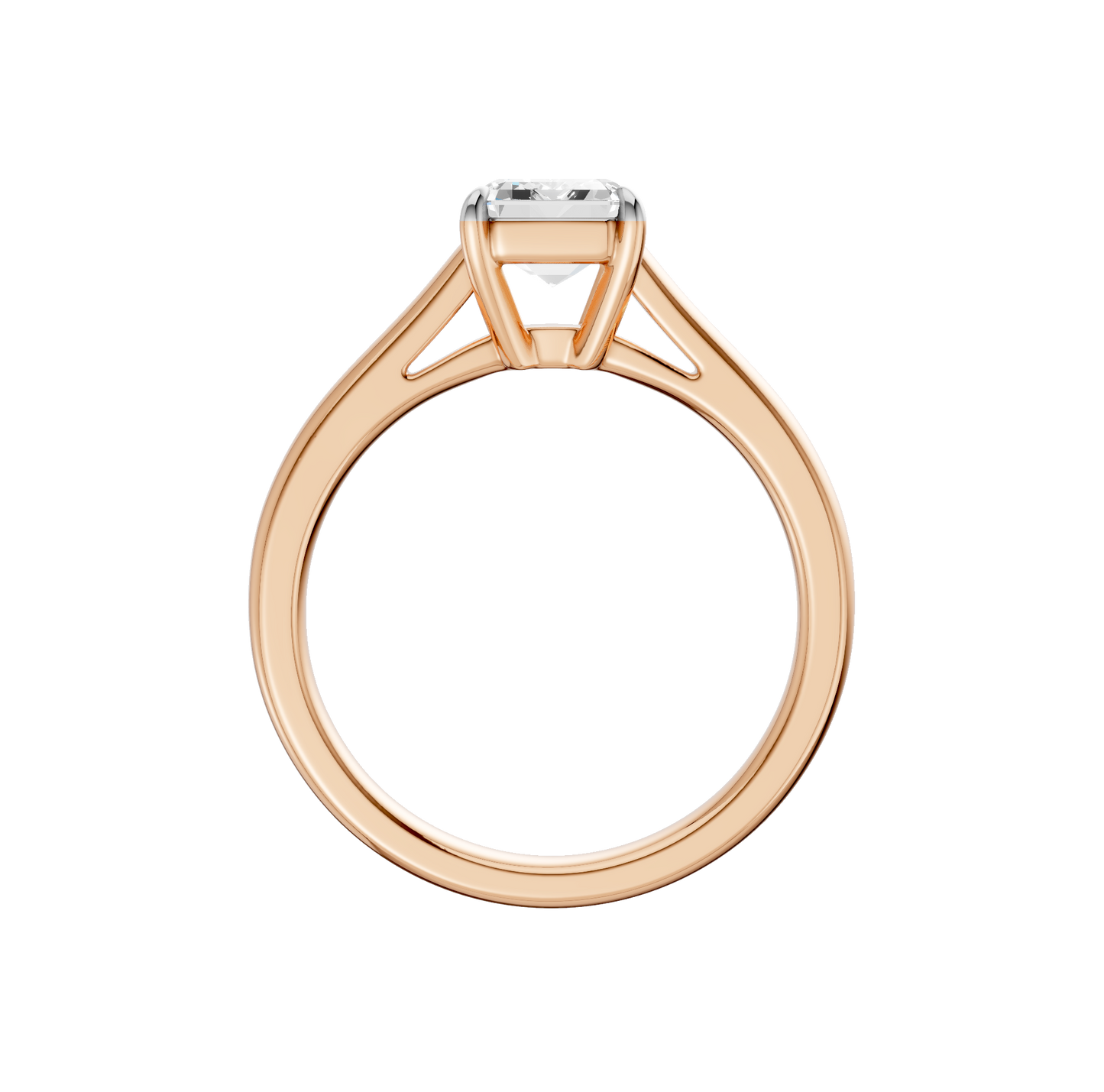 1.00ct Radiant Certified Solitaire Lab Diamond Ring
