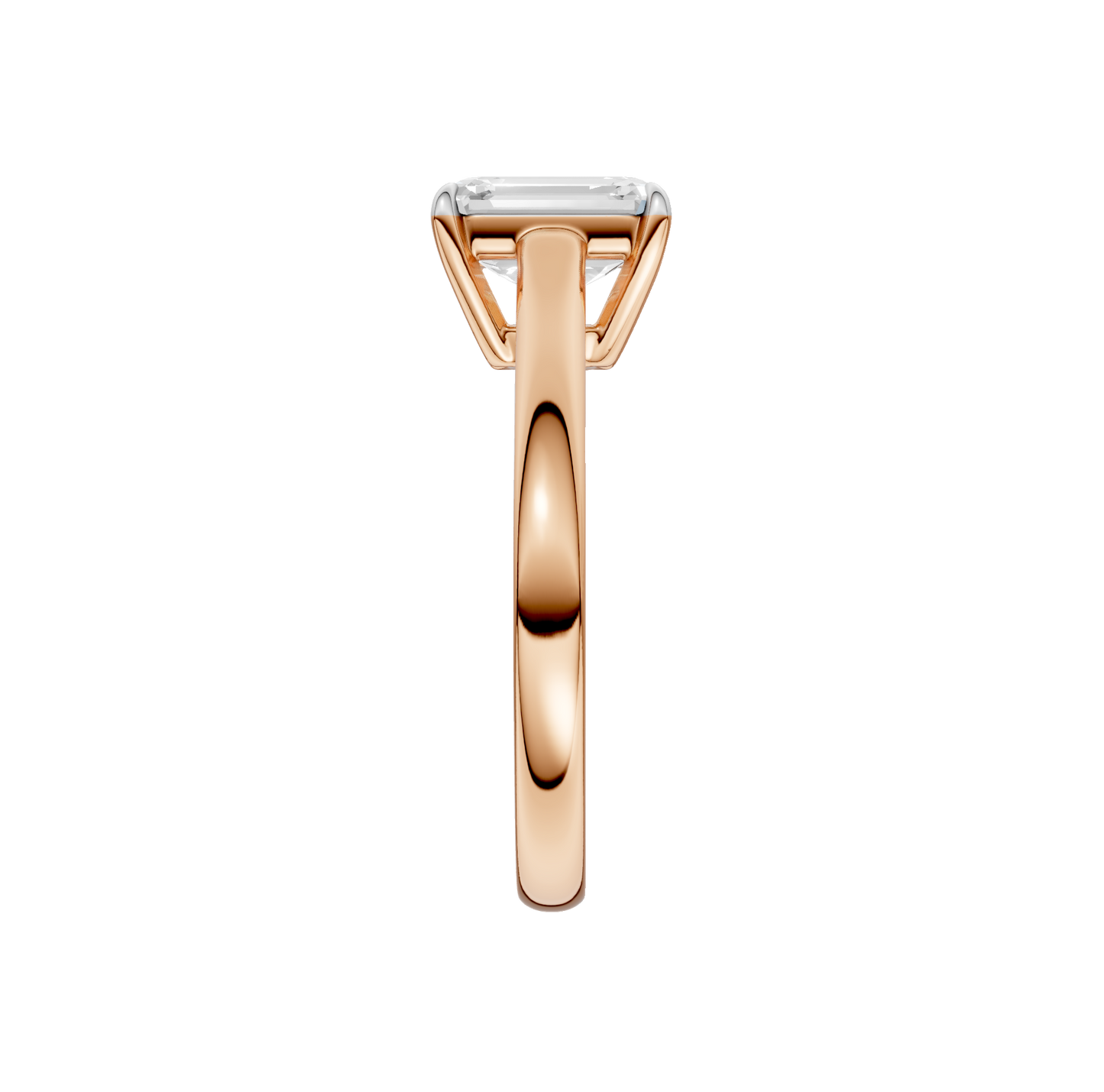 1.00ct Radiant Certified Solitaire Lab Diamond Ring