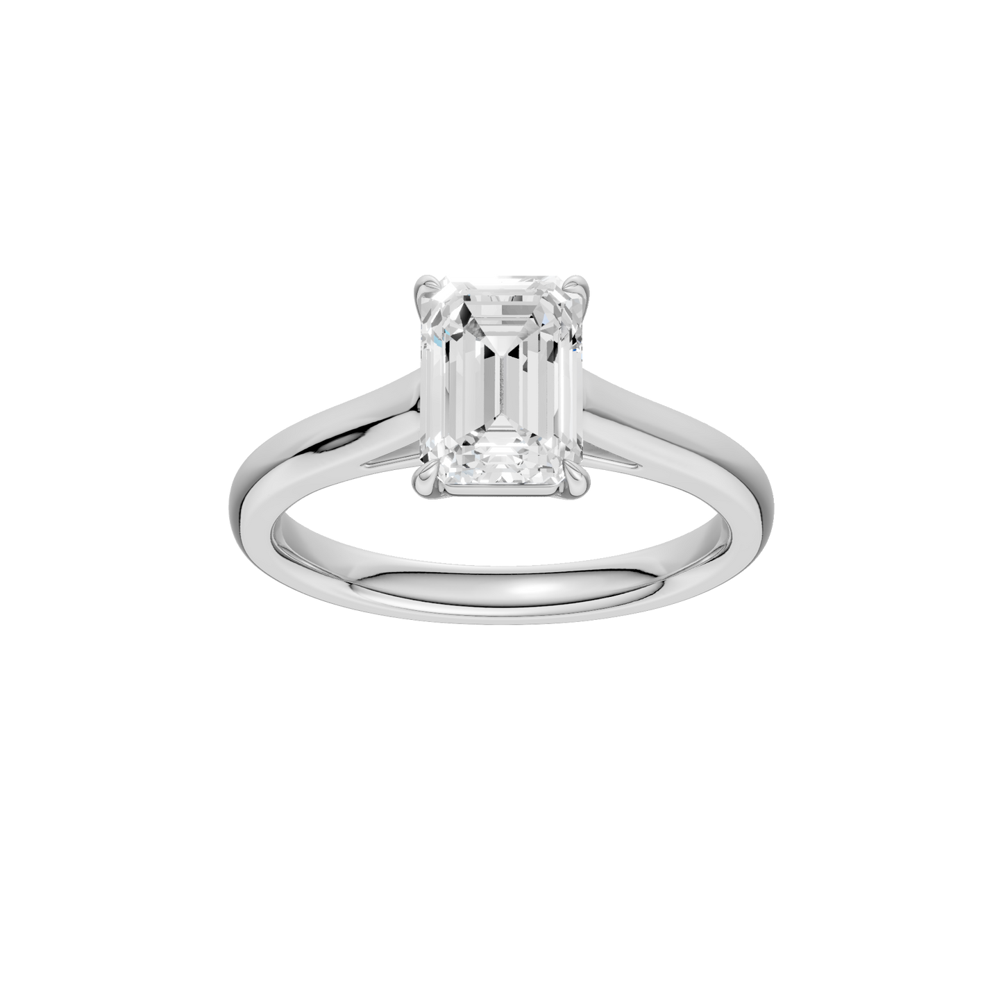 1.00ct Radiant Certified Solitaire Lab Diamond Ring