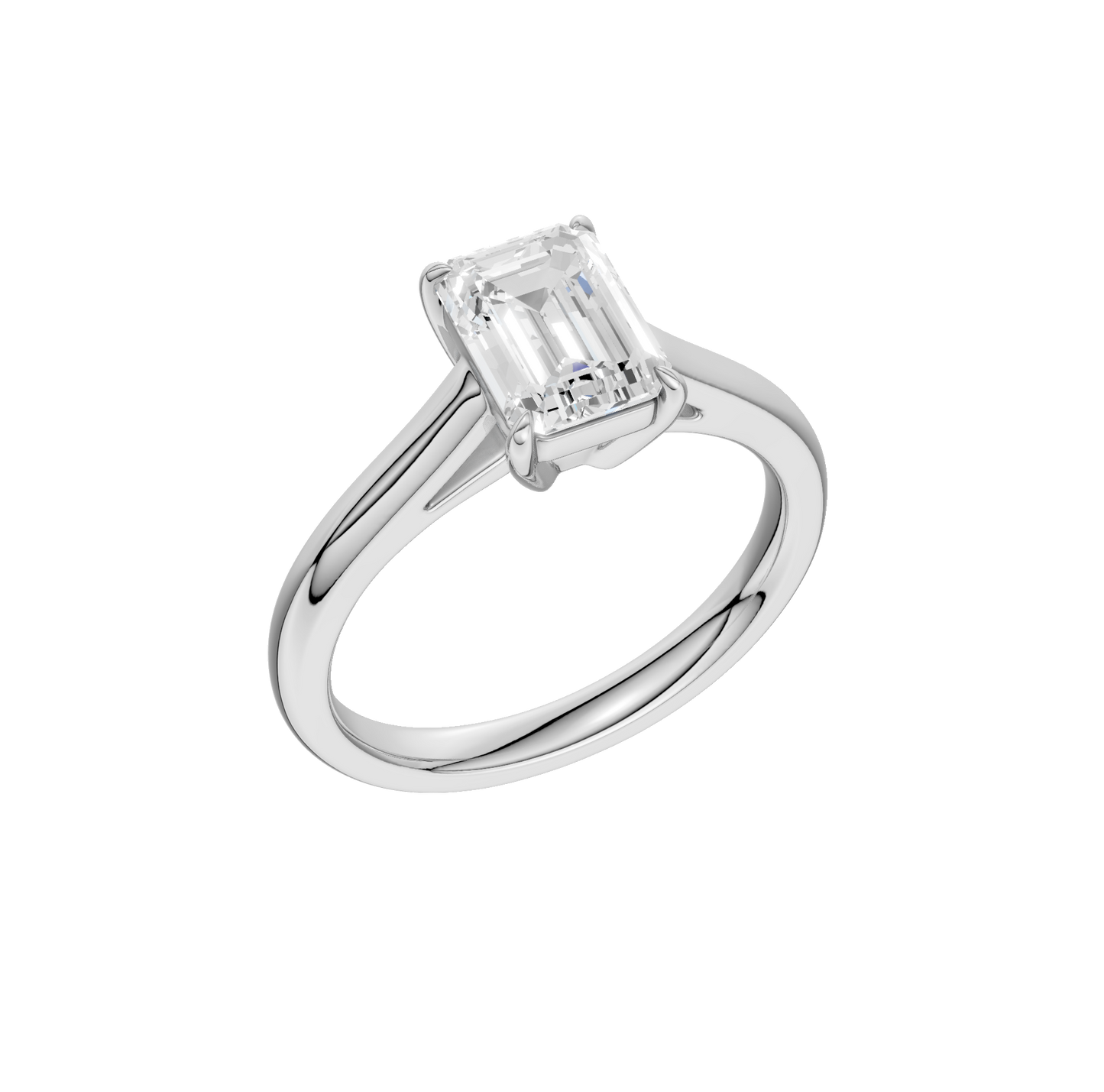 1.00ct Radiant Certified Solitaire Lab Diamond Ring