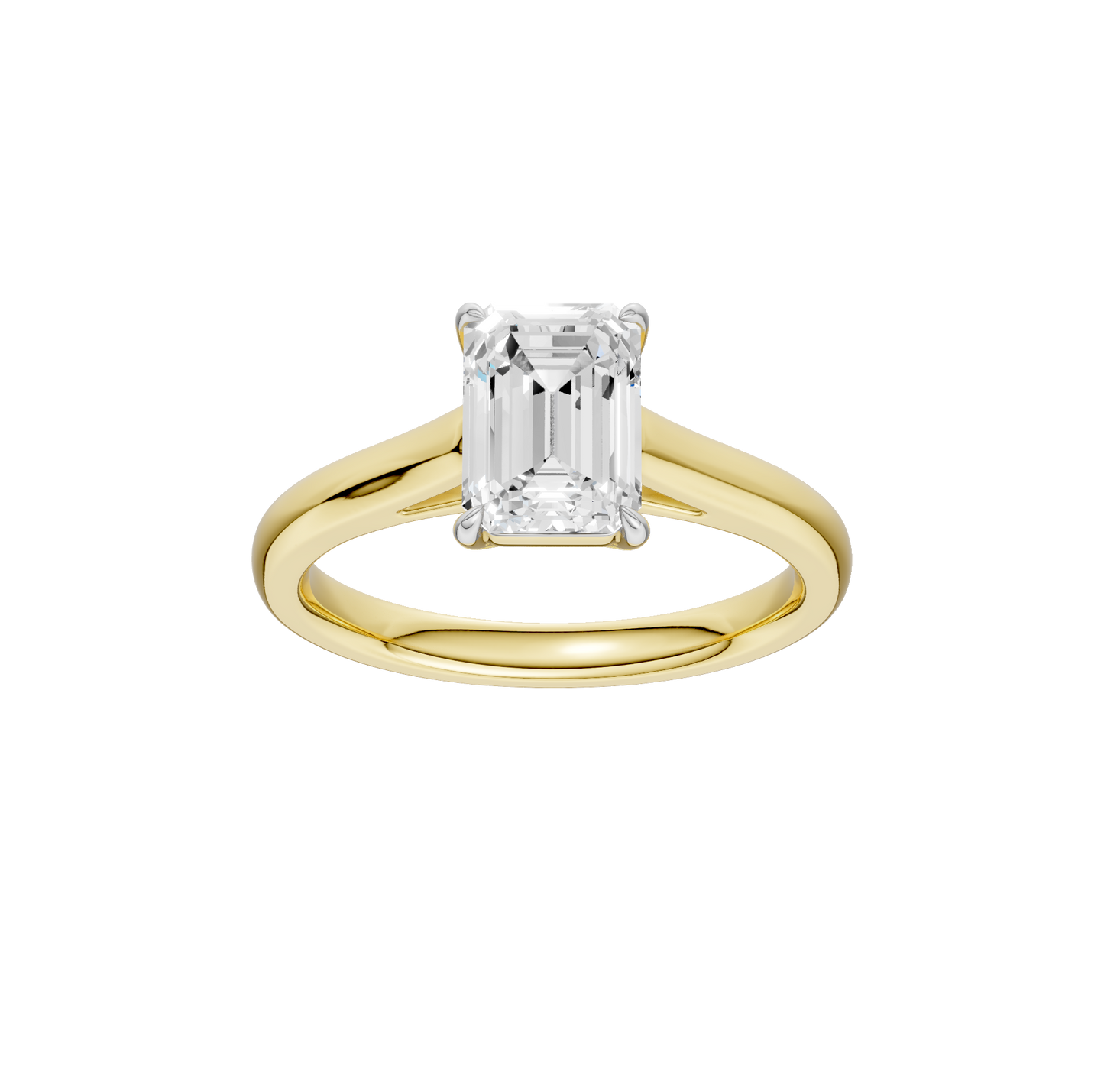 1.00ct Radiant Certified Solitaire Lab Diamond Ring