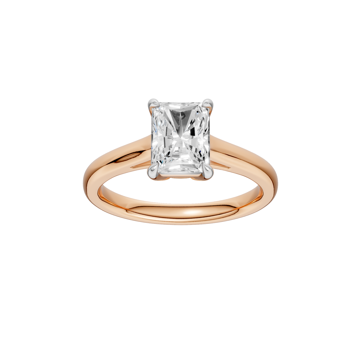 1.50ct Radiant Certified Solitaire Lab Diamond Ring