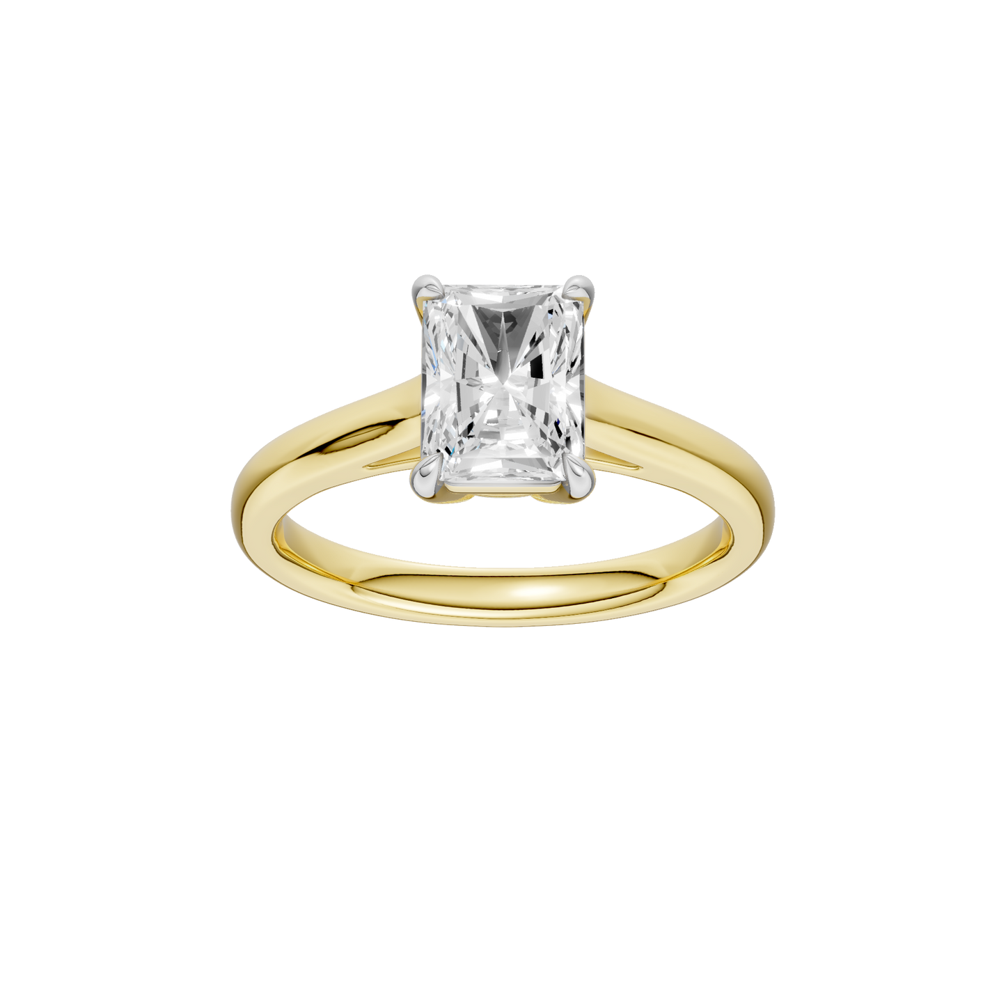 1.50ct Radiant Certified Solitaire Lab Diamond Ring