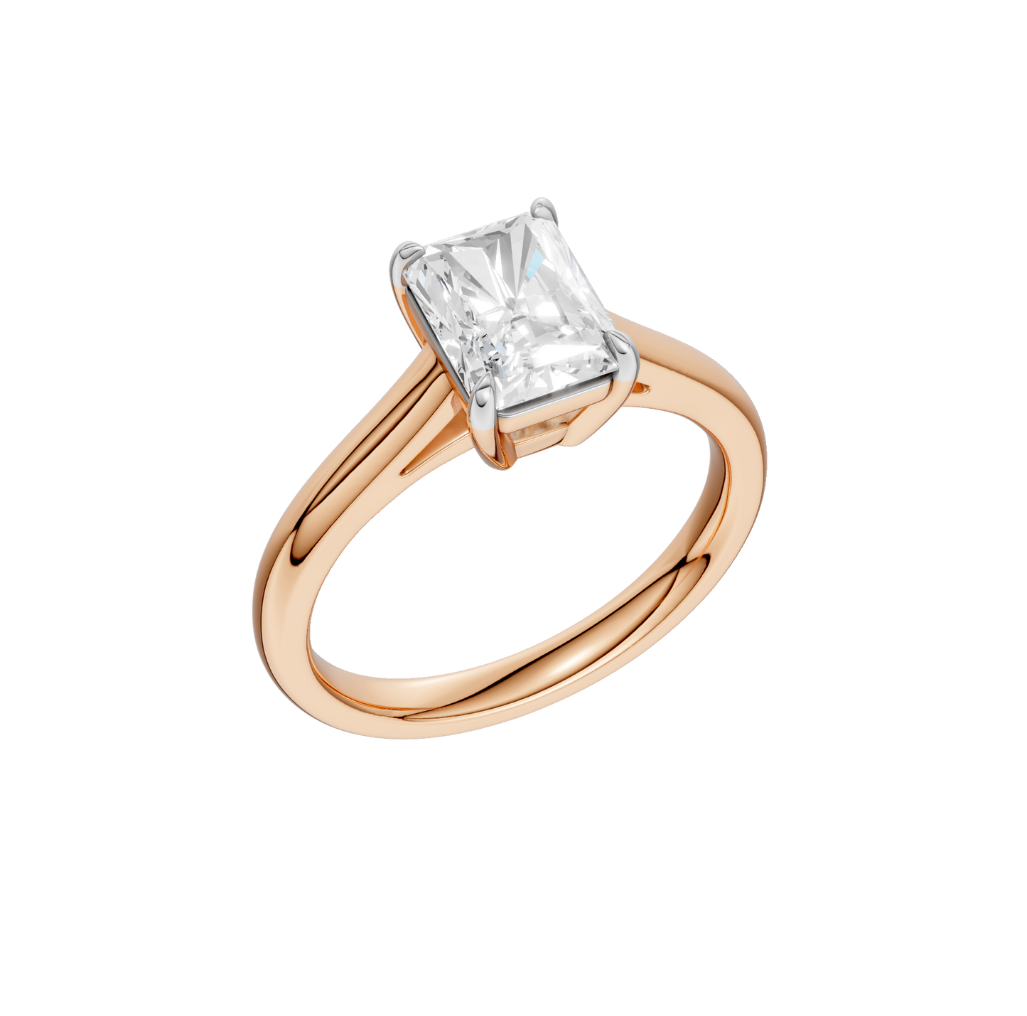 2.00ct Radiant Certified Solitaire Lab Diamond Ring