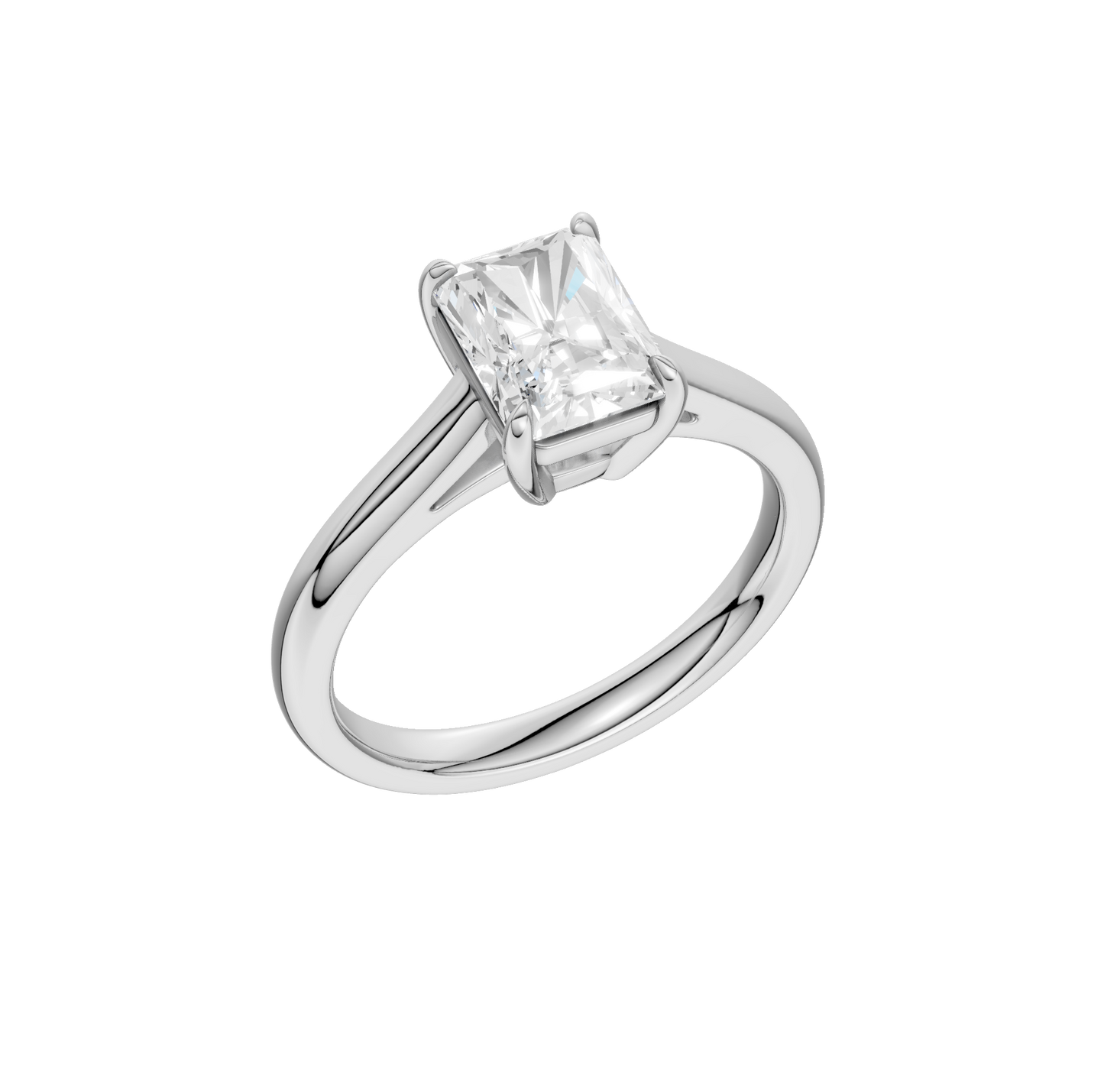 2.00ct Radiant Certified Solitaire Lab Diamond Ring