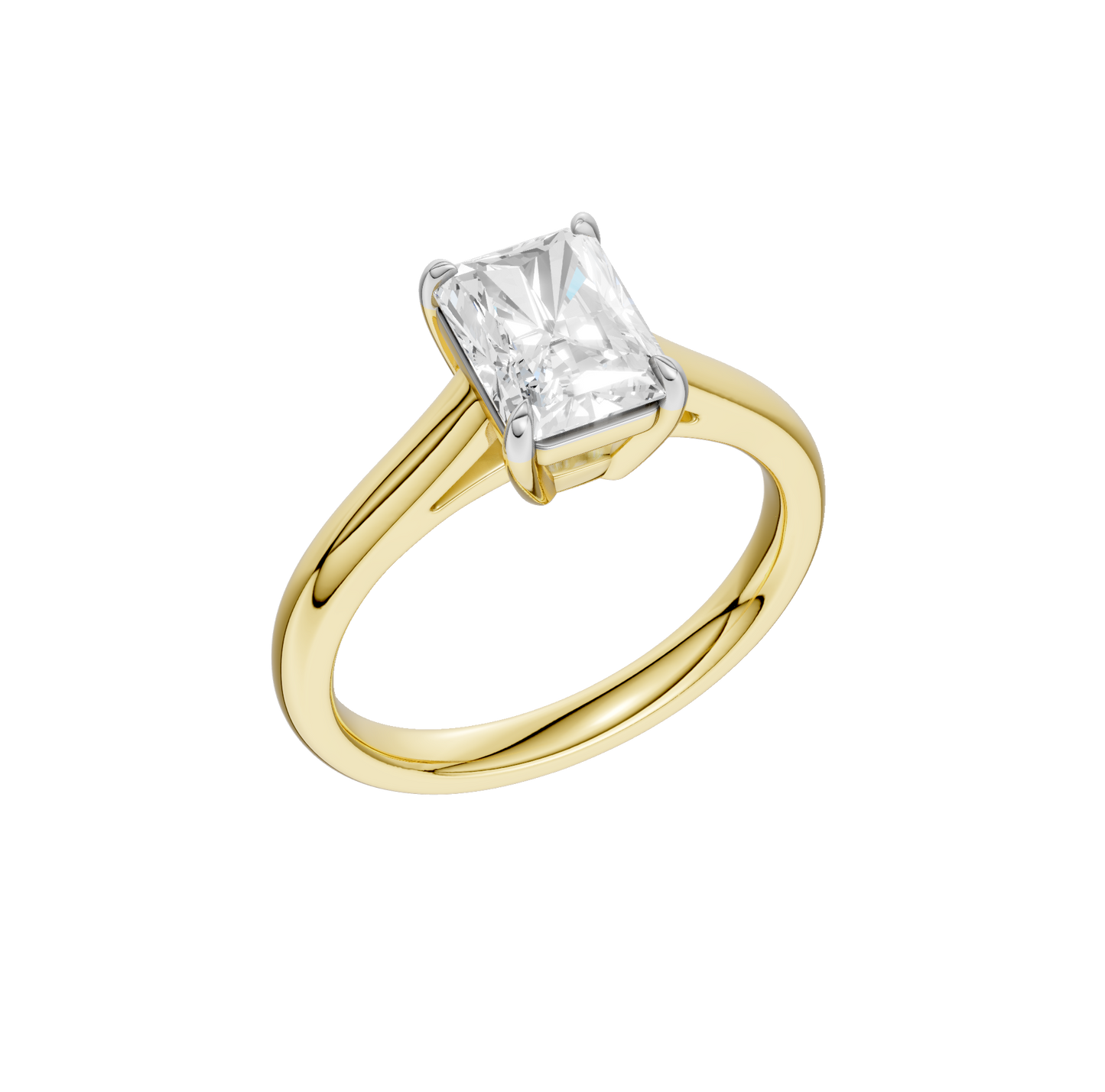 2.00ct Radiant Certified Solitaire Lab Diamond Ring