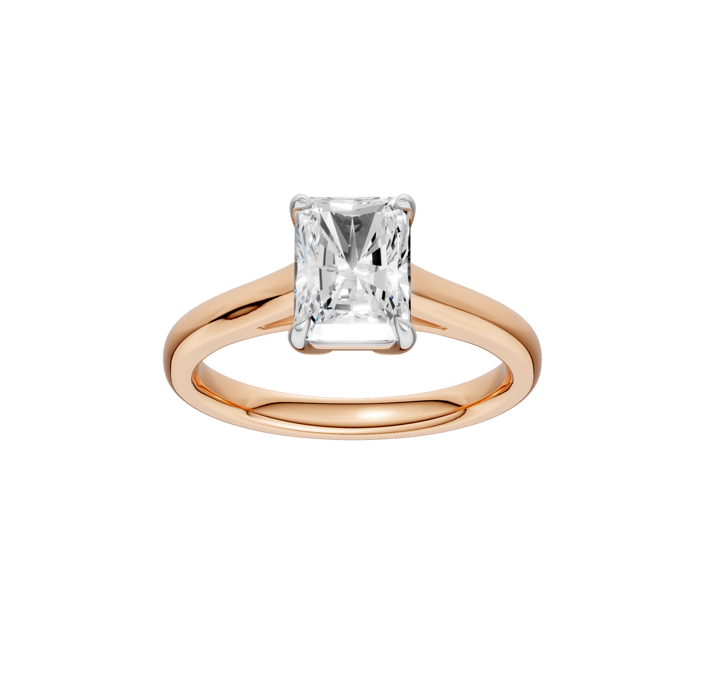 2.00ct Radiant Certified Solitaire Lab Diamond Ring
