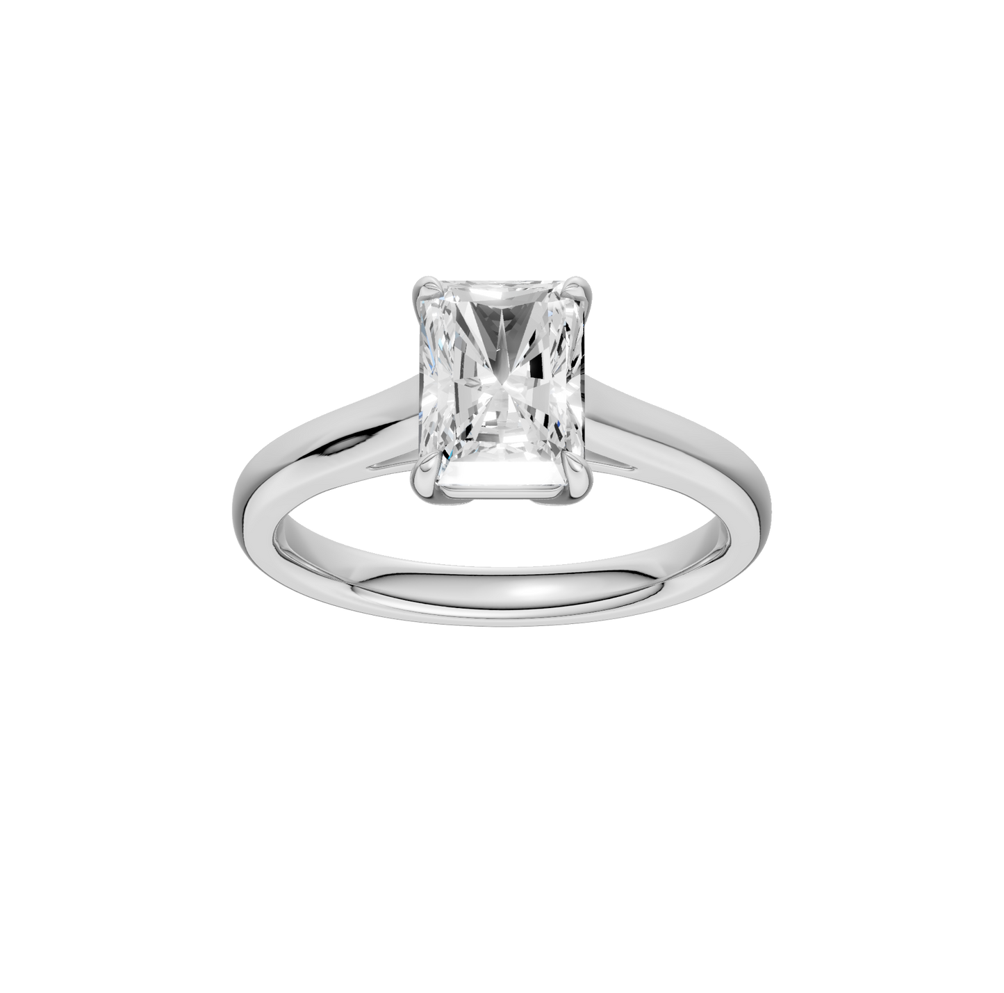 2.00ct Radiant Certified Solitaire Lab Diamond Ring