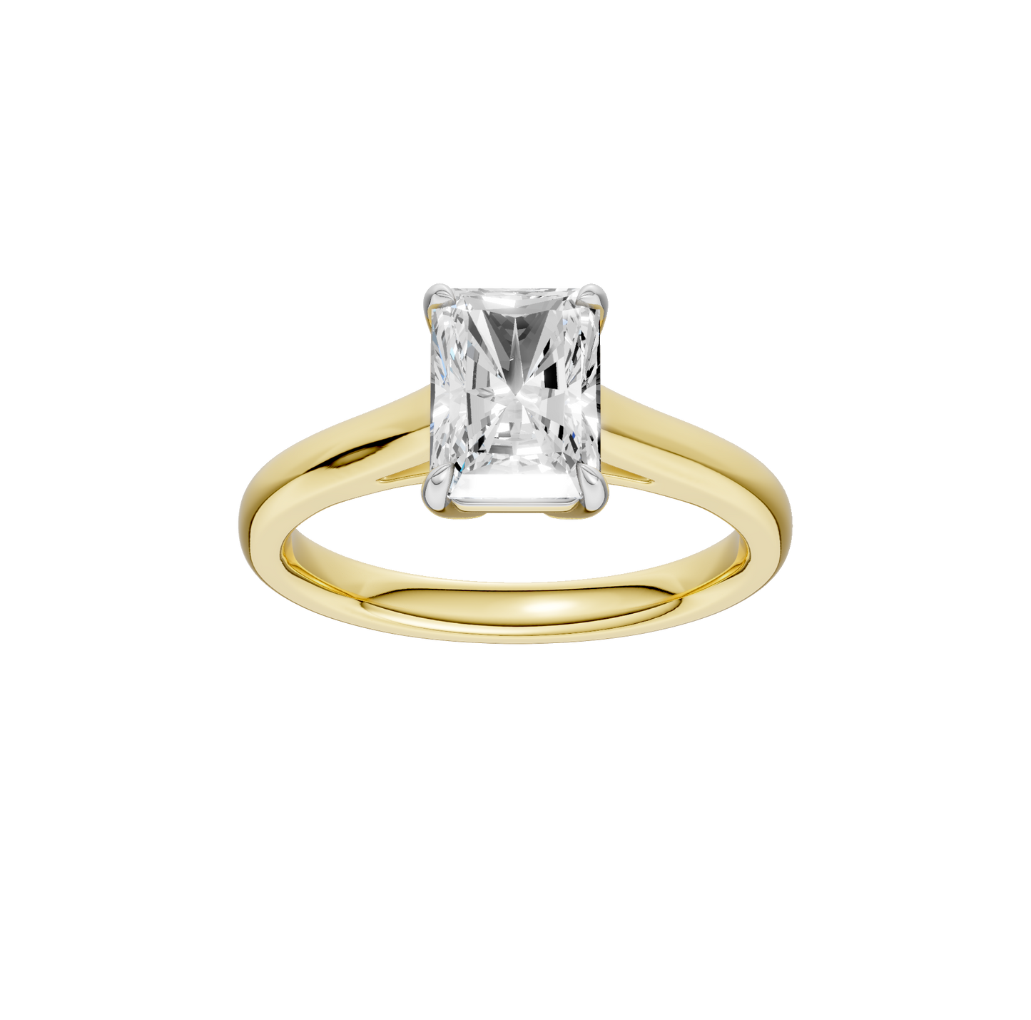 2.00ct Radiant Certified Solitaire Lab Diamond Ring
