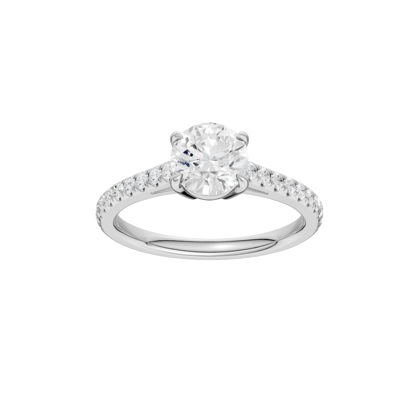 1.25ct Round Certified Solitaire Lab Diamond Ring