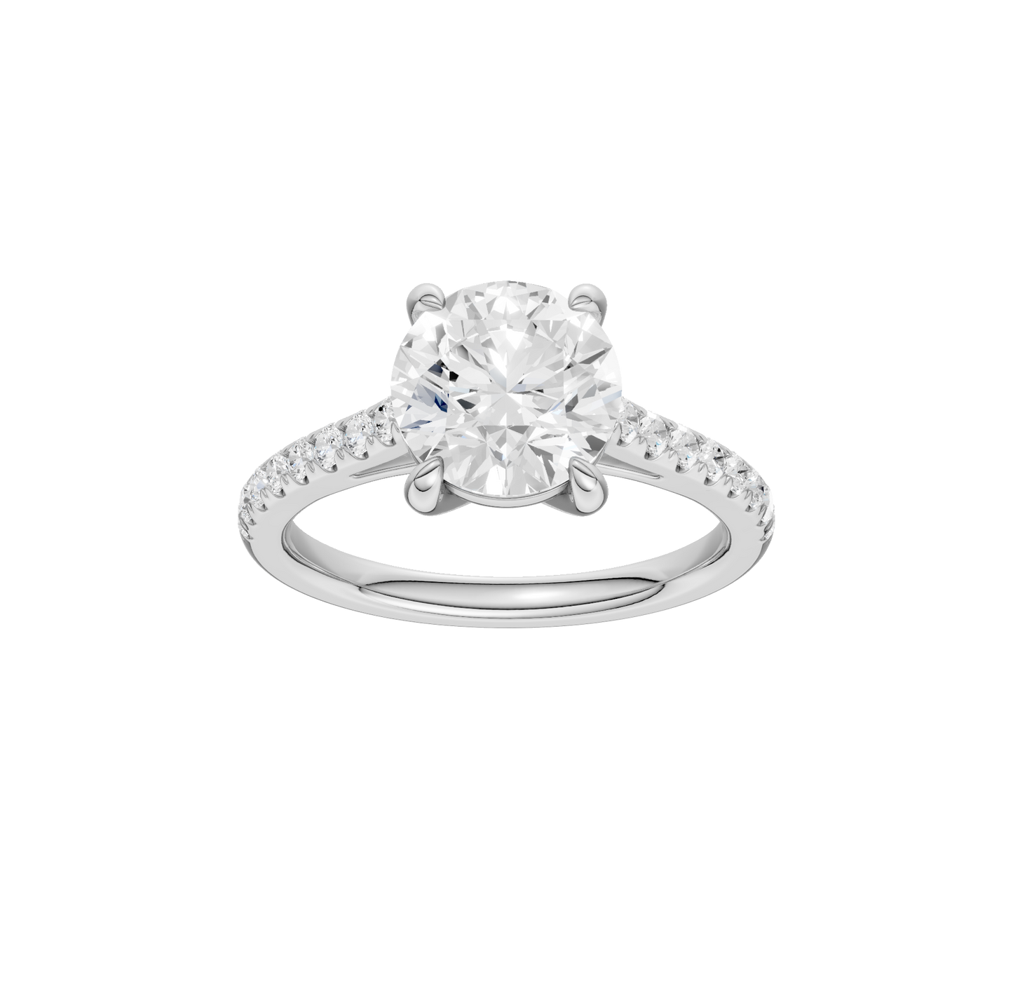 2.25ct Round Certified Solitaire Lab Diamond Ring