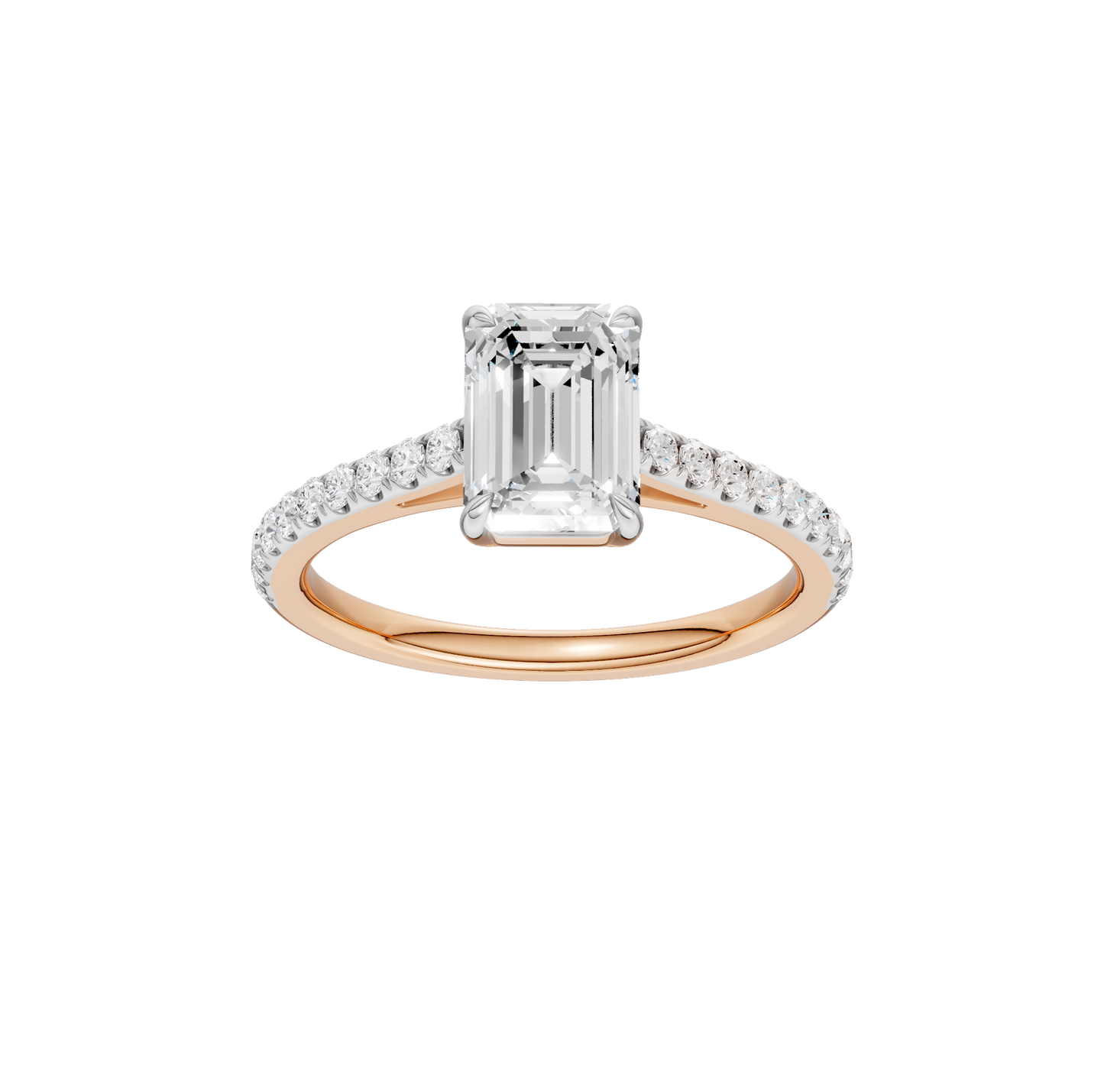 1.25ct Emerald Certified Solitaire Lab Diamond Ring
