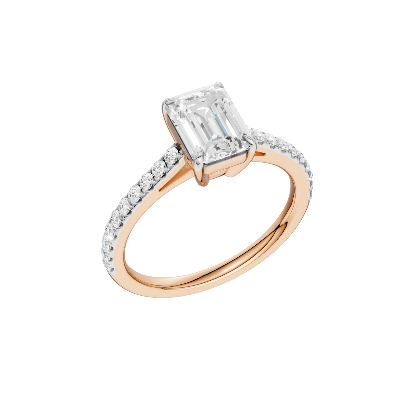 1.25ct Emerald Certified Solitaire Lab Diamond Ring