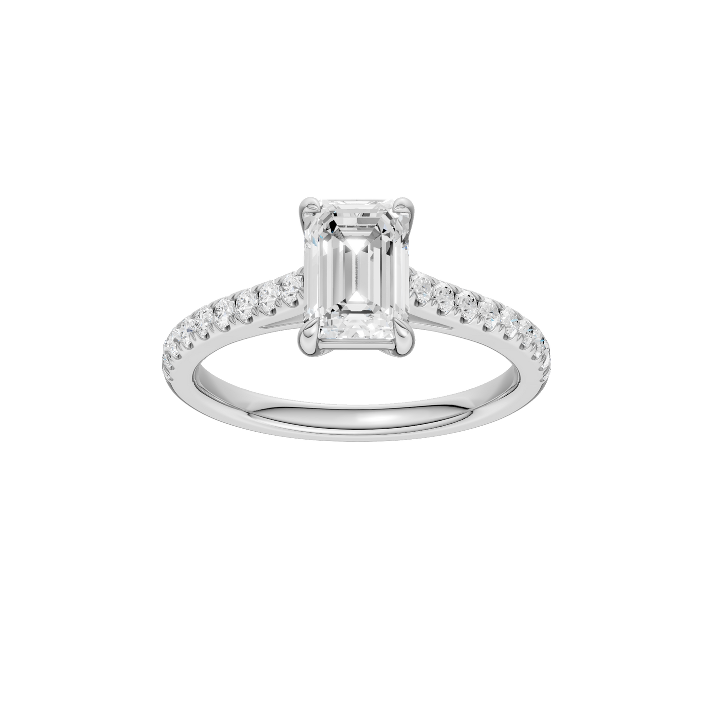 1.75ct Emerald Certified Lab Diamond Ring