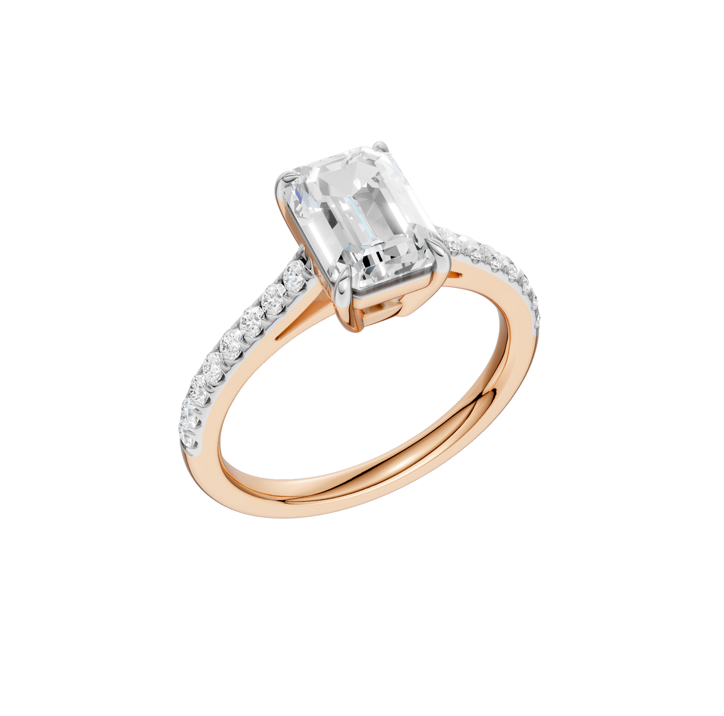 2.25ct Emerald Certified Solitaire Lab Diamond Ring