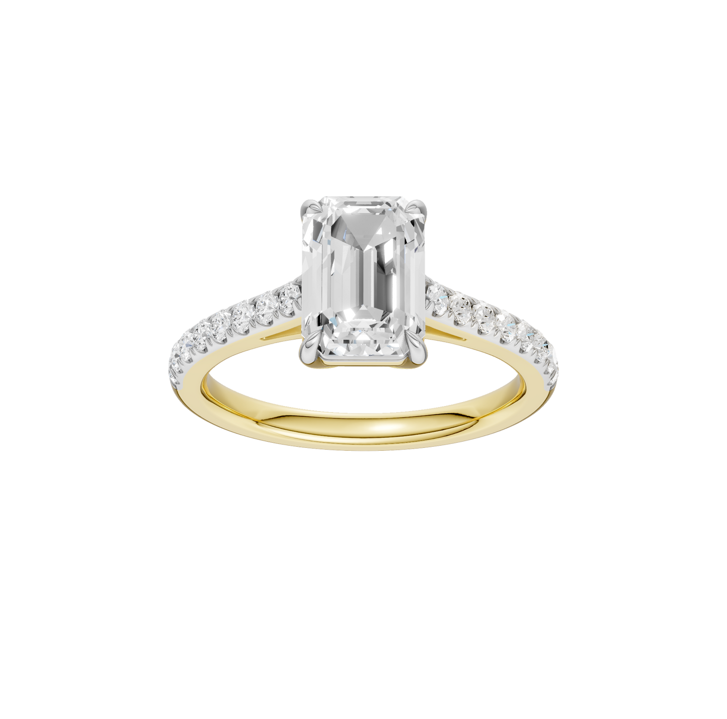 2.25ct Emerald Certified Solitaire Lab Diamond Ring
