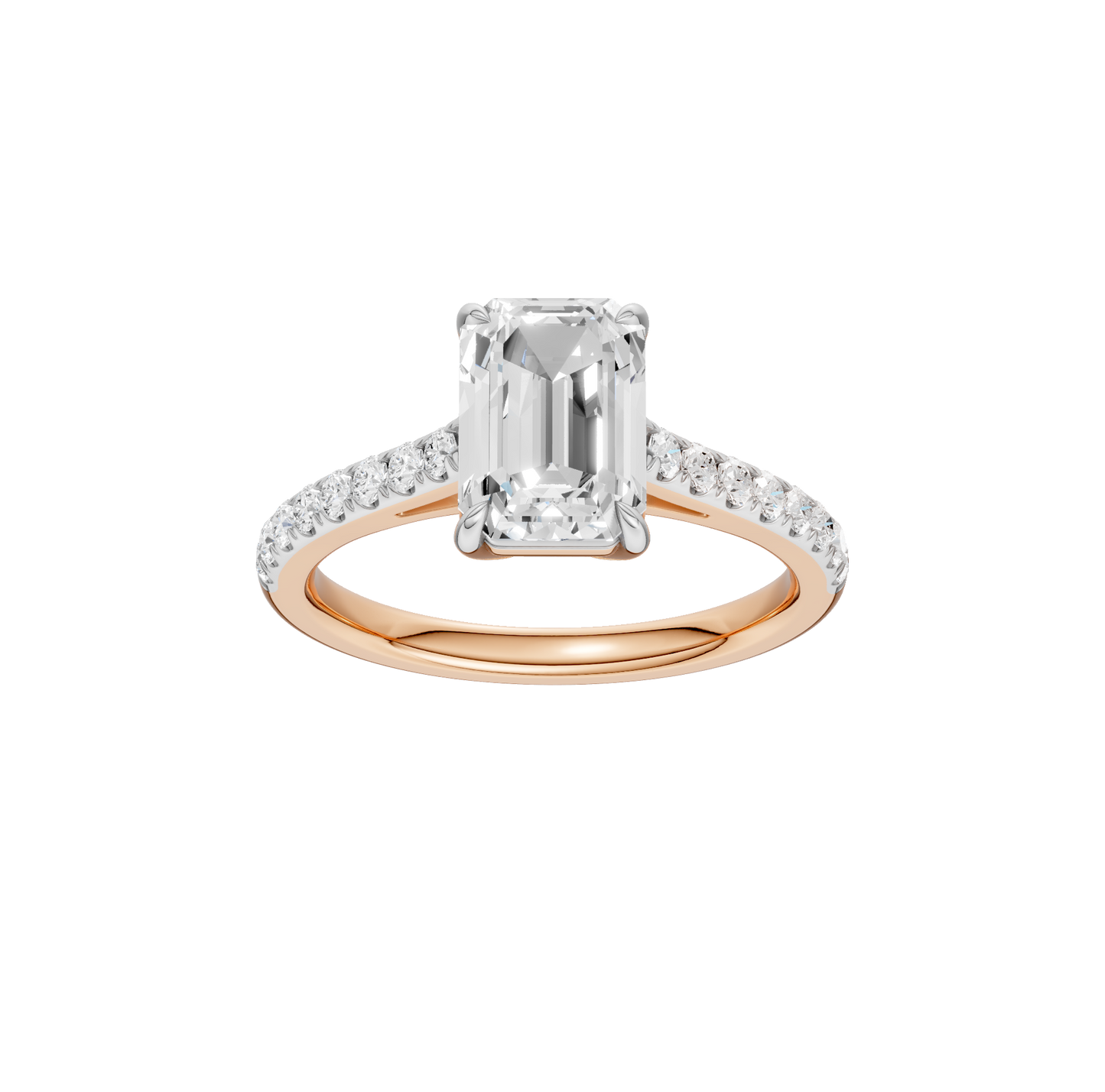 2.25ct Emerald Certified Solitaire Lab Diamond Ring