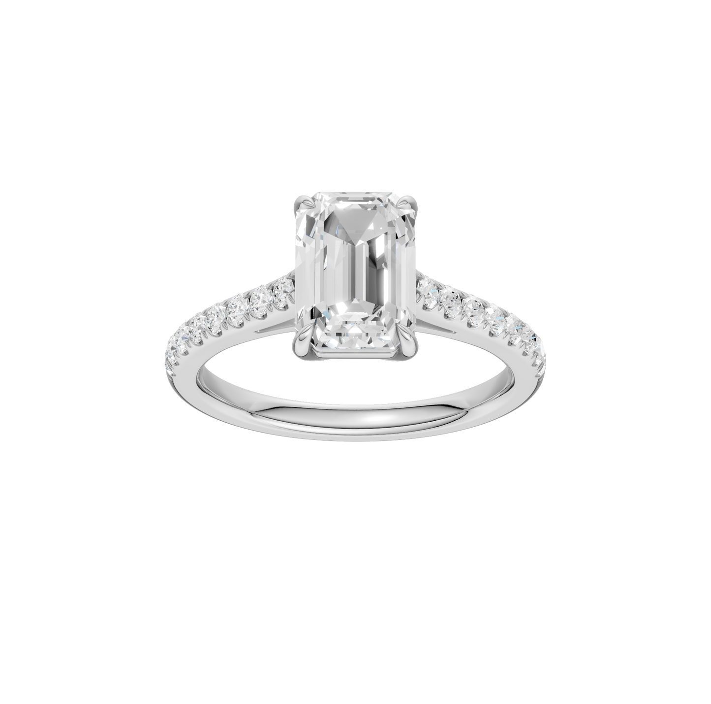 2.25ct Emerald Certified Solitaire Lab Diamond Ring