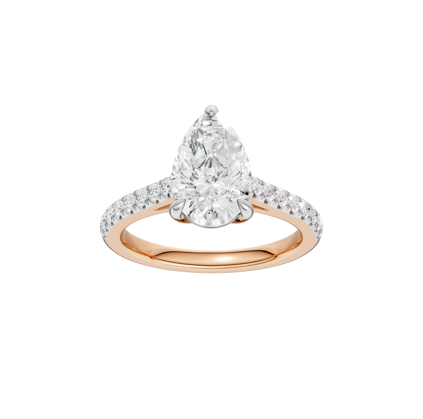 2.25ct Pear Certified Solitaire Lab Diamond Ring