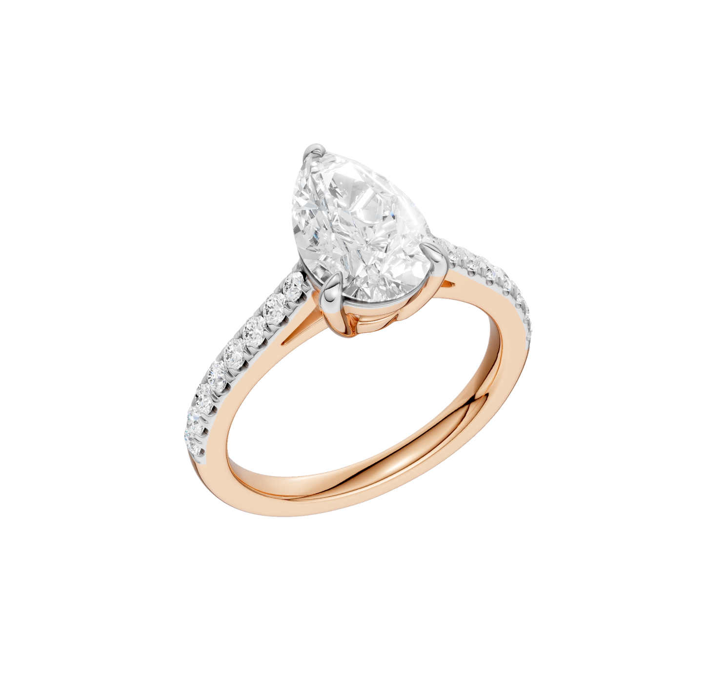 2.25ct Pear Certified Solitaire Lab Diamond Ring