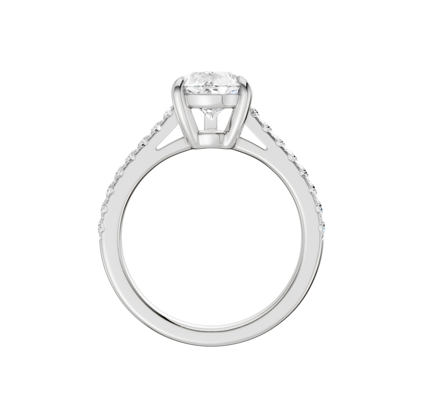 2.25ct Pear Certified Solitaire Lab Diamond Ring