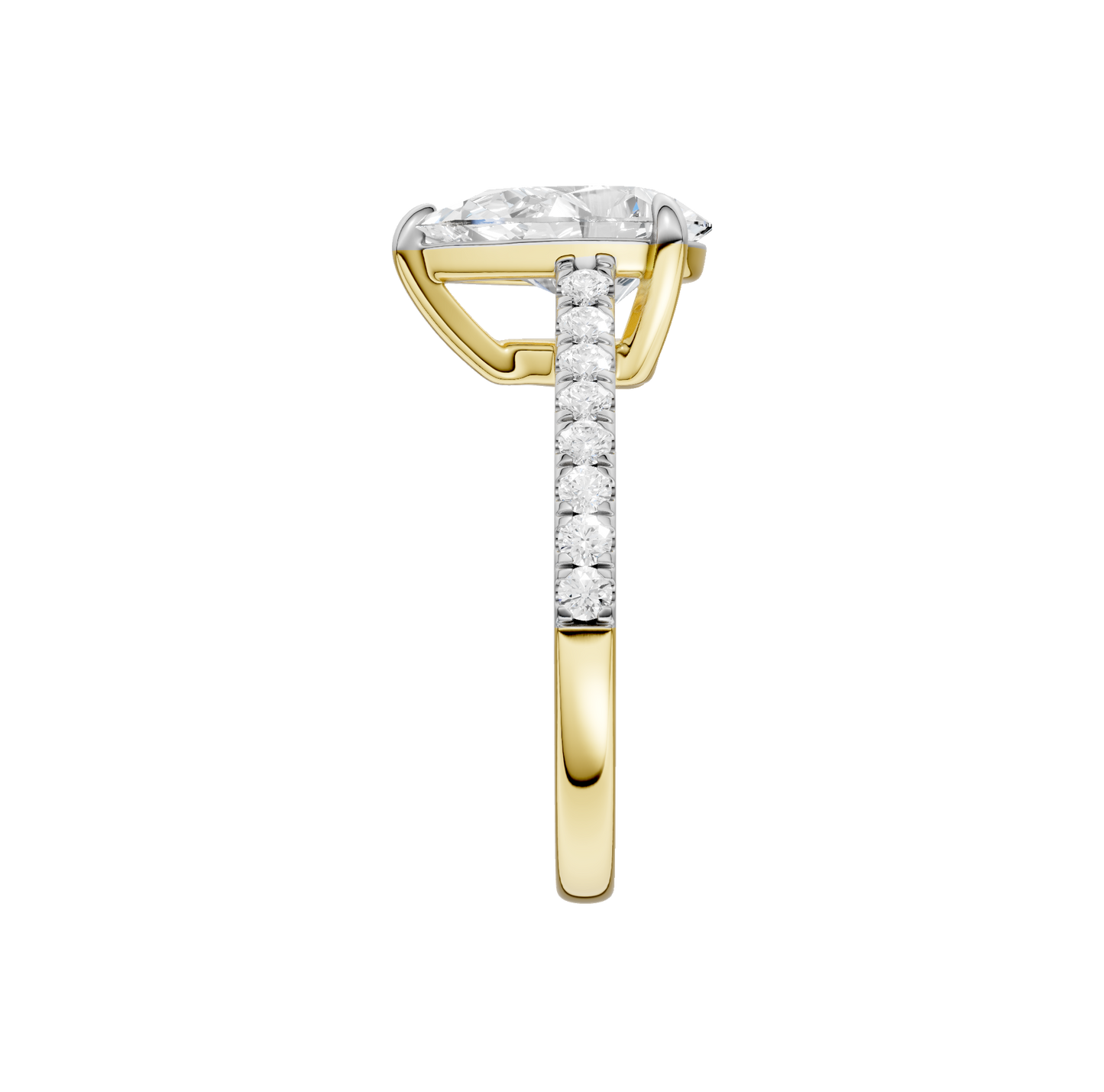 2.25ct Pear Certified Solitaire Lab Diamond Ring