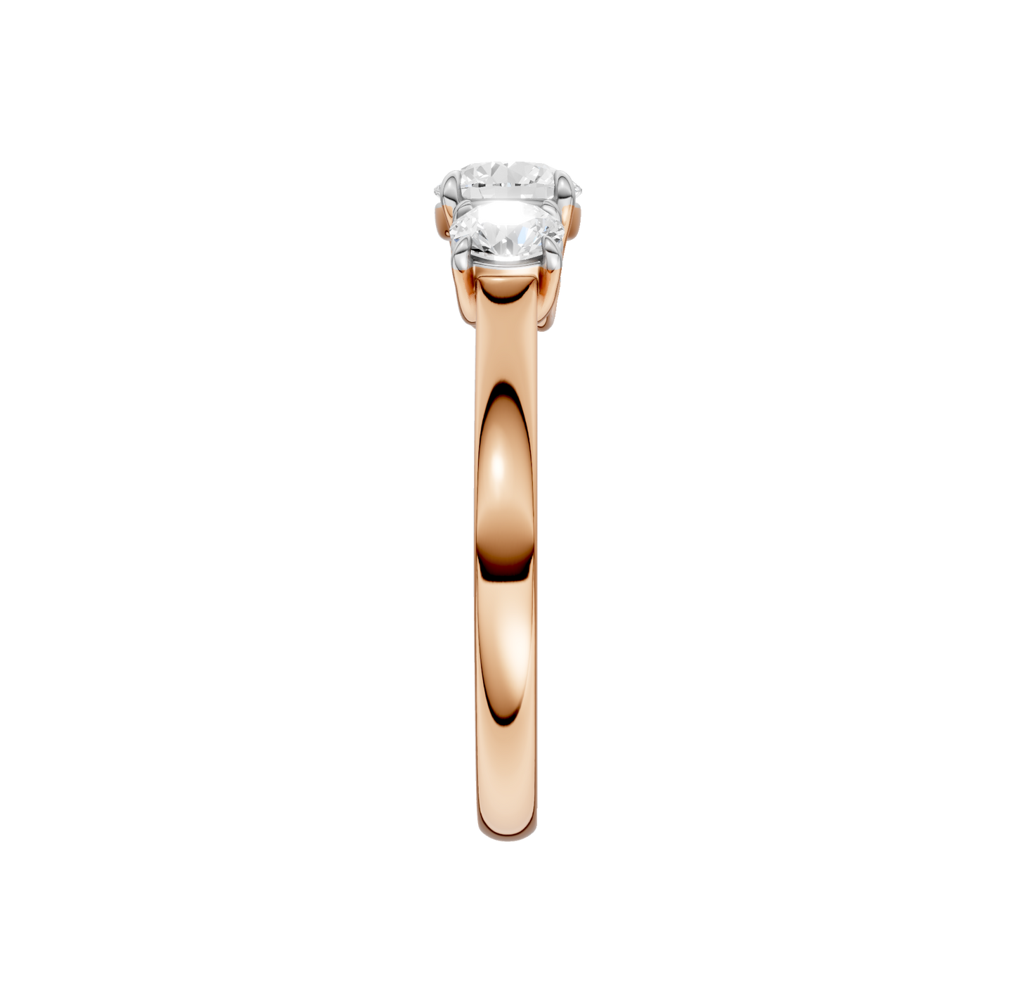 1.00ct Round Certified Three Stone Lab Diamond Ring
