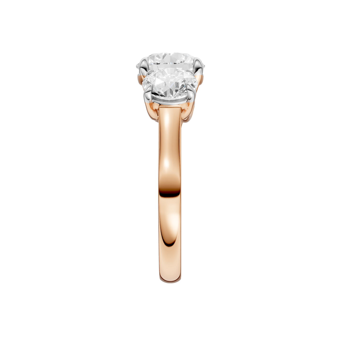 3.00ct Round Certified Three Stone Lab Diamond Ring