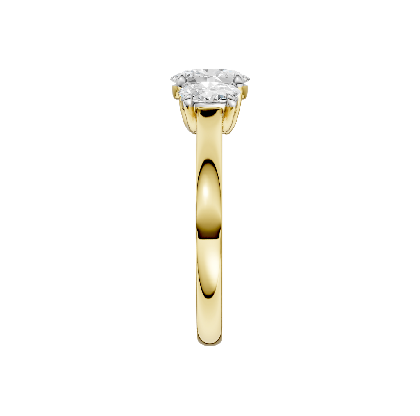 1.00ct Oval Certified Three Stone Lab Diamond Ring