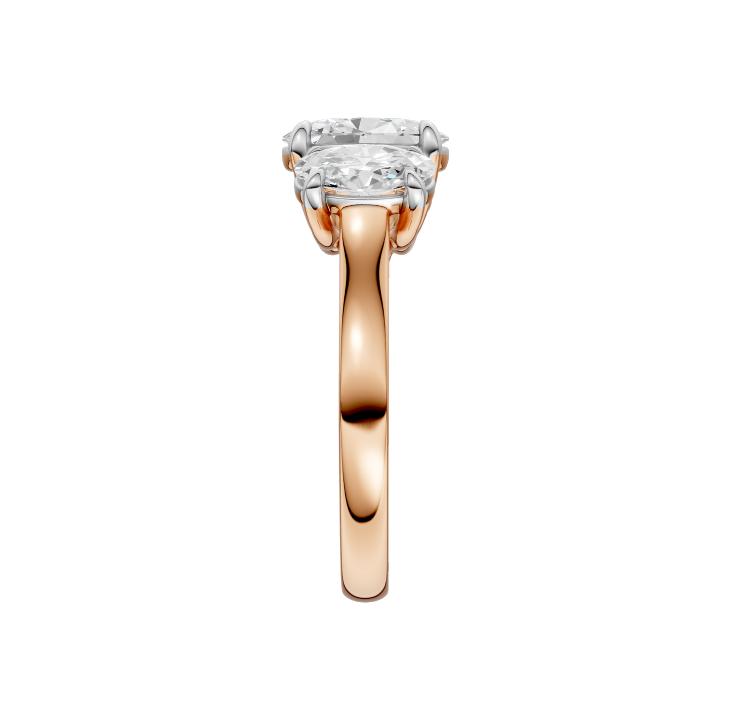 3.00ct Oval Certified Three Stone Lab Diamond Ring