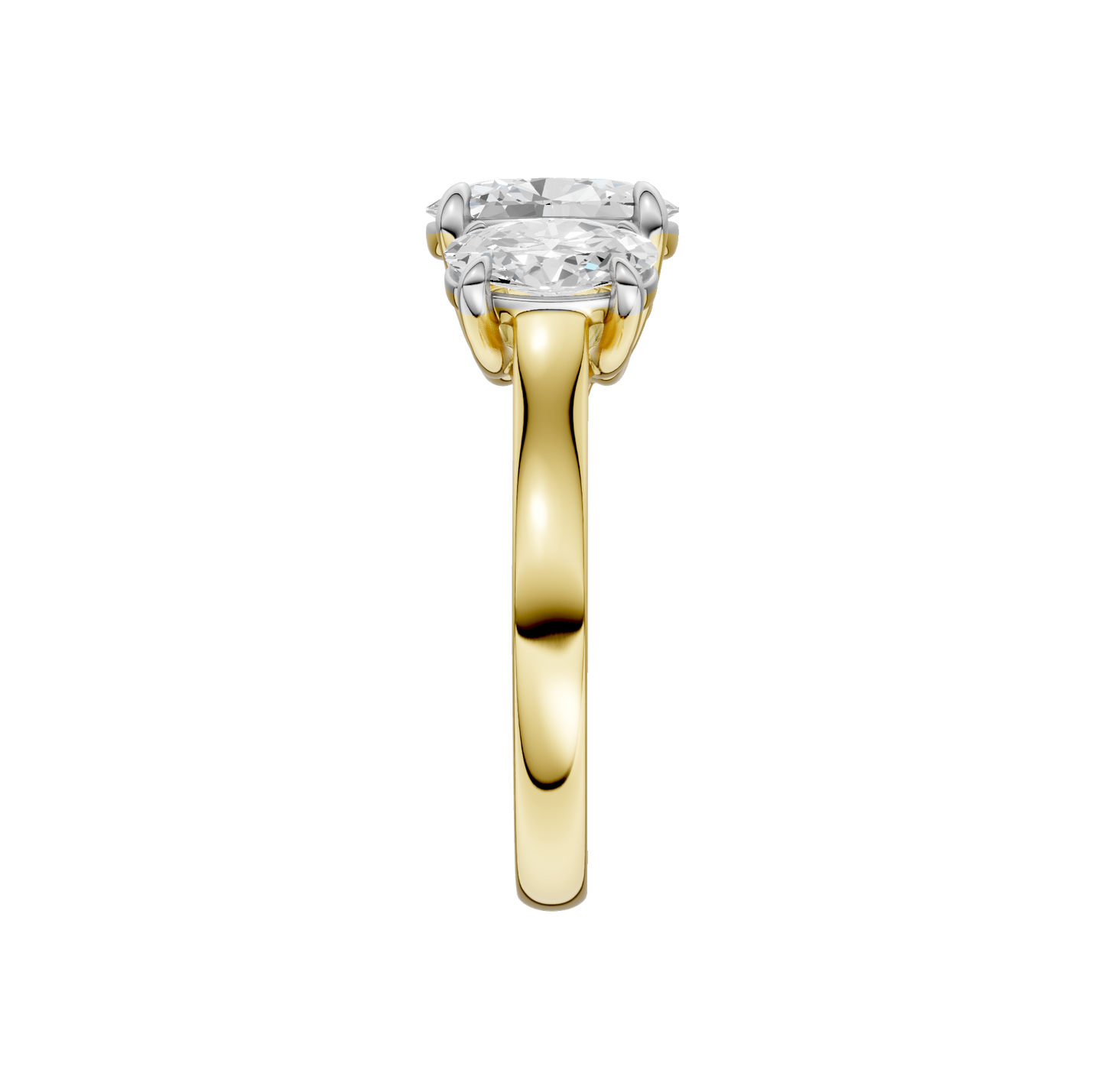 3.00ct Oval Certified Three Stone Lab Diamond Ring