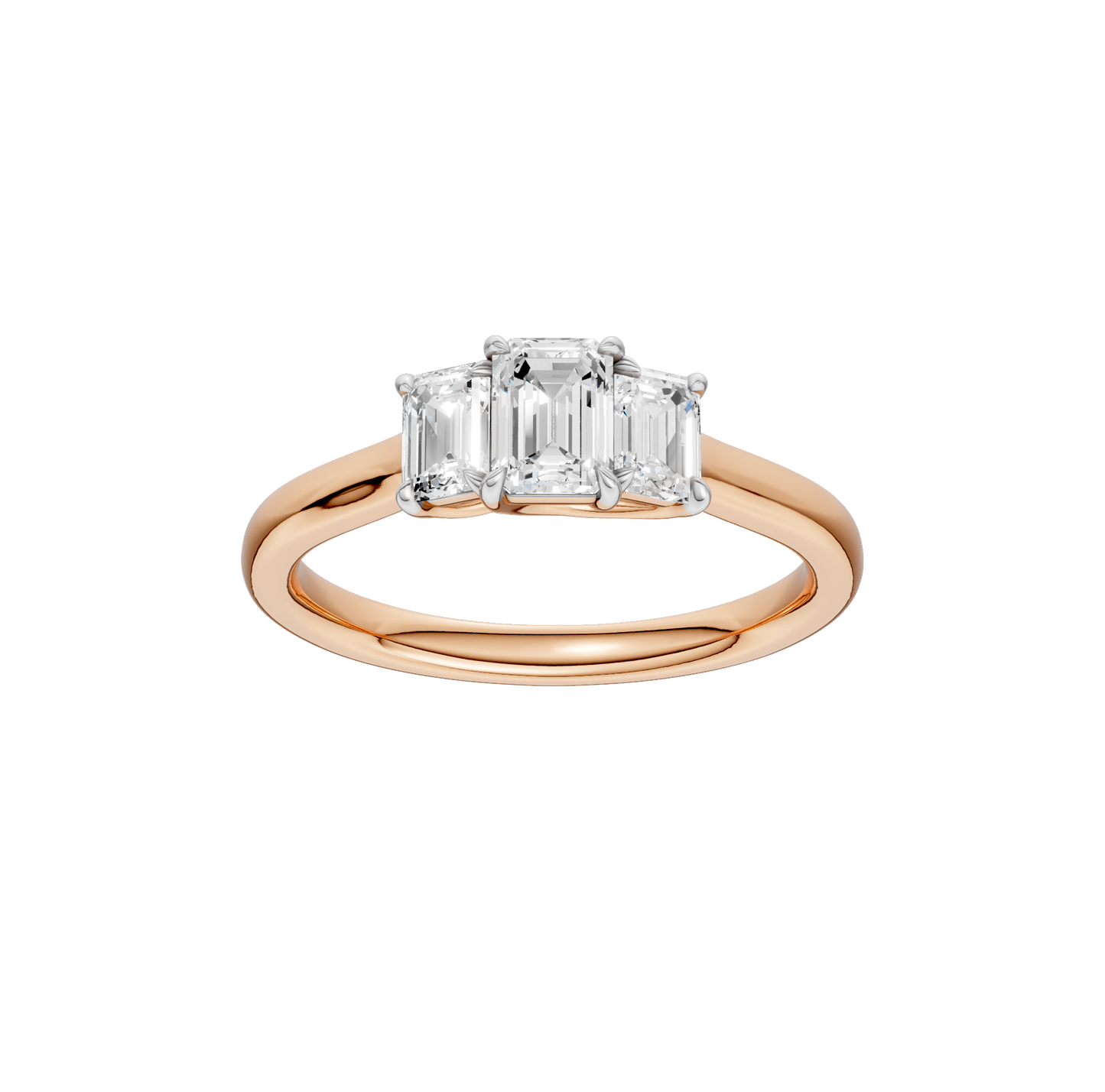 1.00ct Emerald Certified Solitaire Lab Diamond Ring