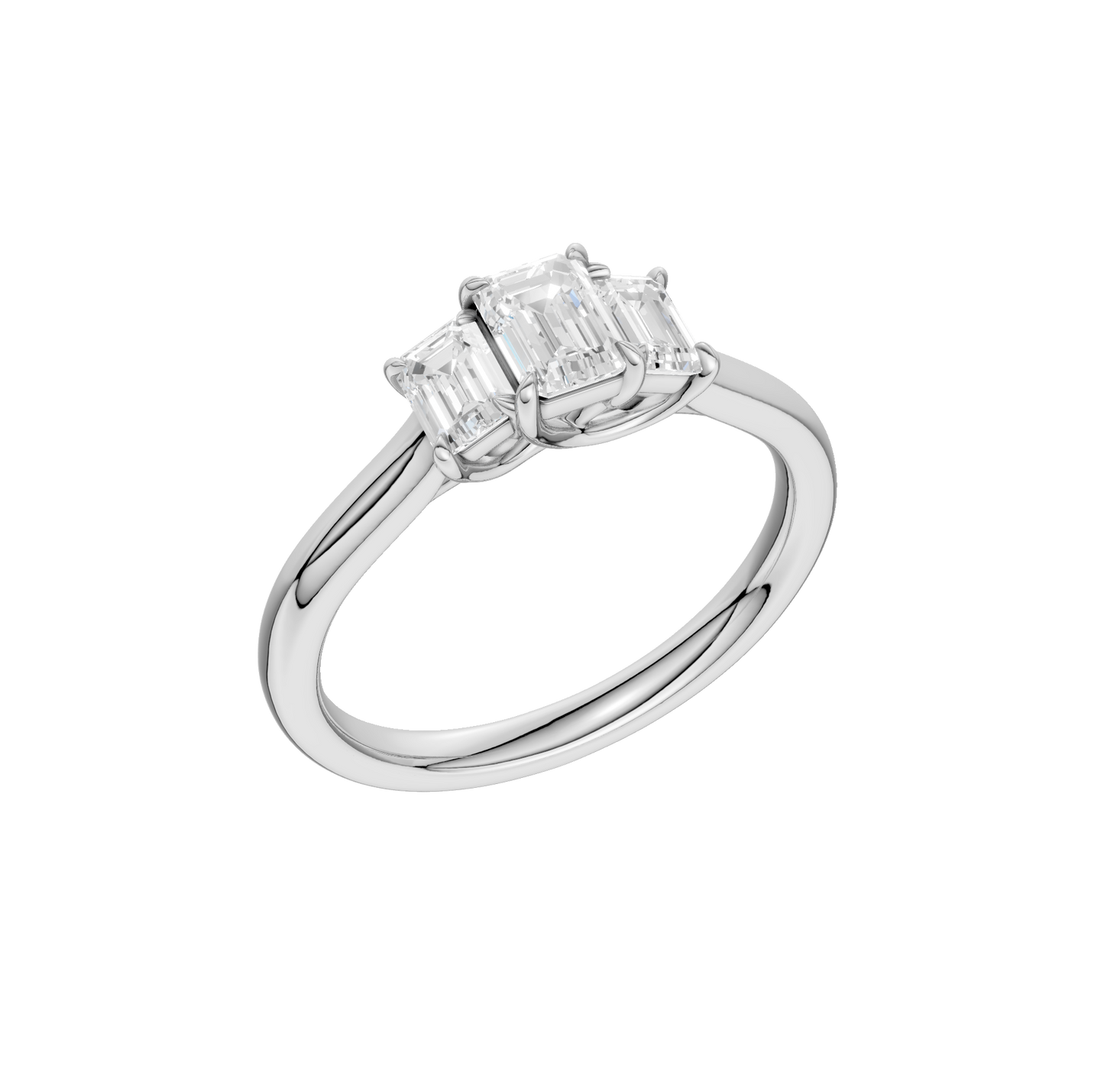 1.00ct Emerald Certified Solitaire Lab Diamond Ring