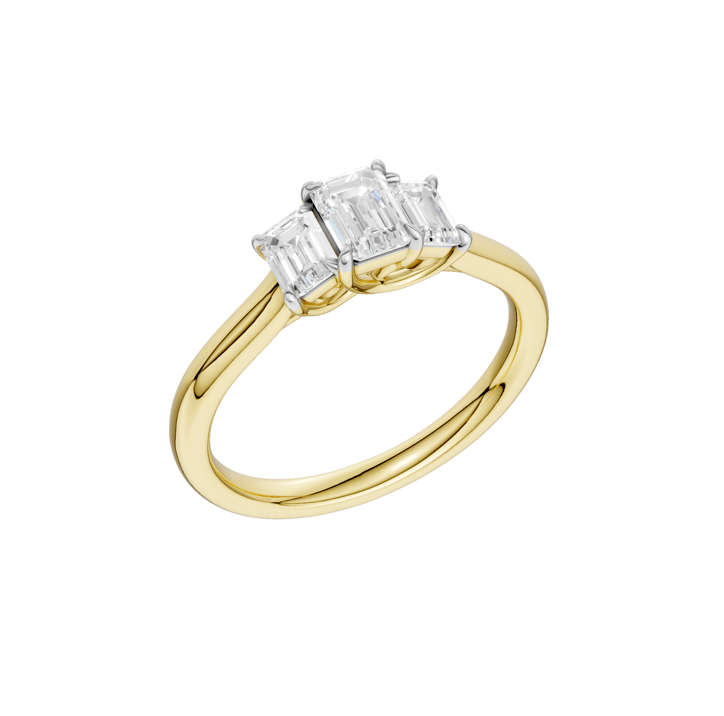 1.00ct Emerald Certified Solitaire Lab Diamond Ring