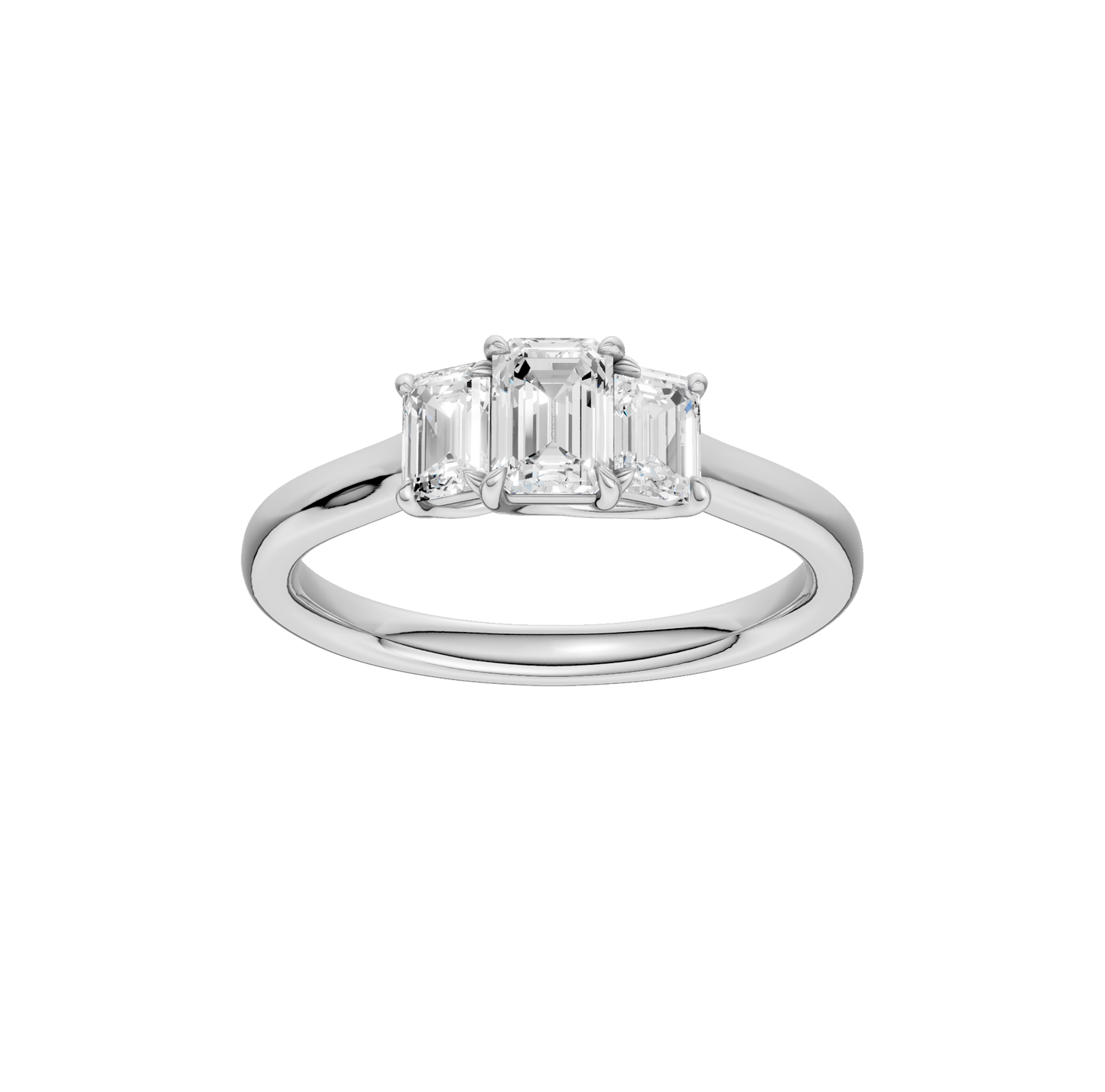 1.00ct Emerald Certified Solitaire Lab Diamond Ring