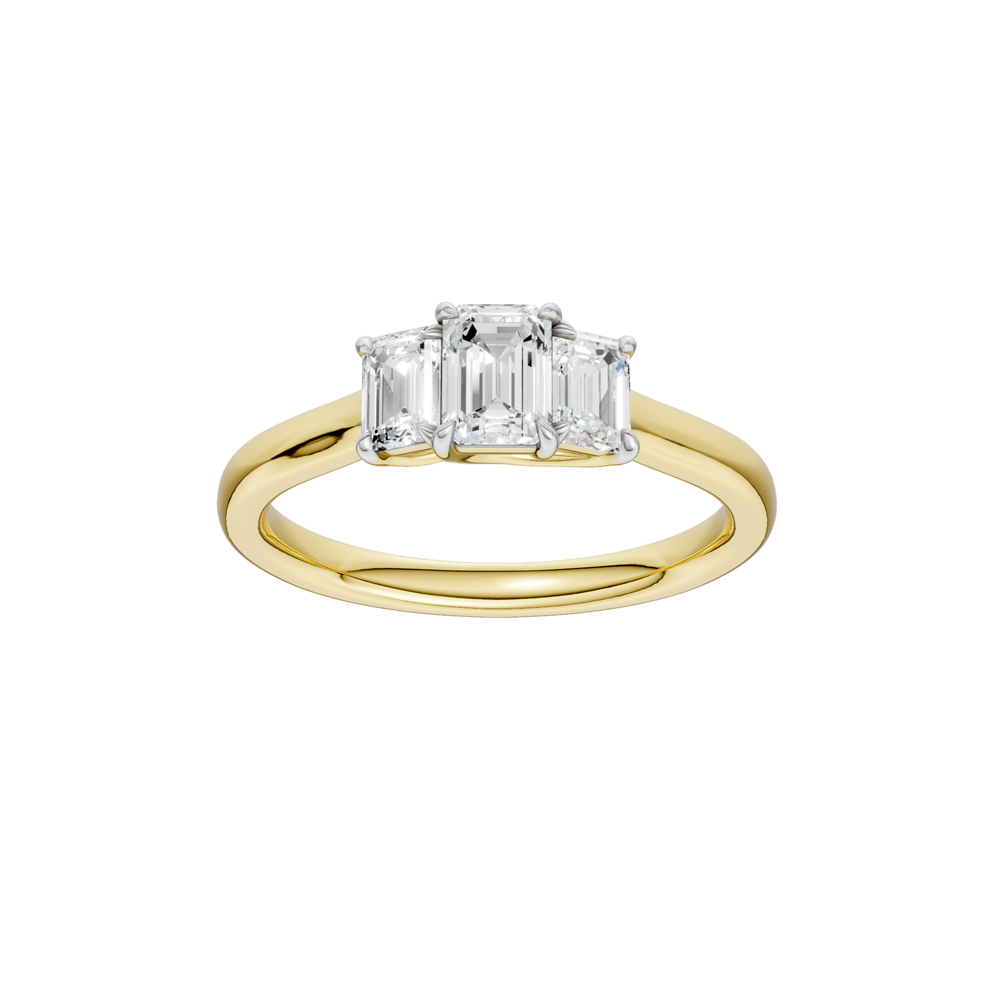 1.00ct Emerald Certified Solitaire Lab Diamond Ring