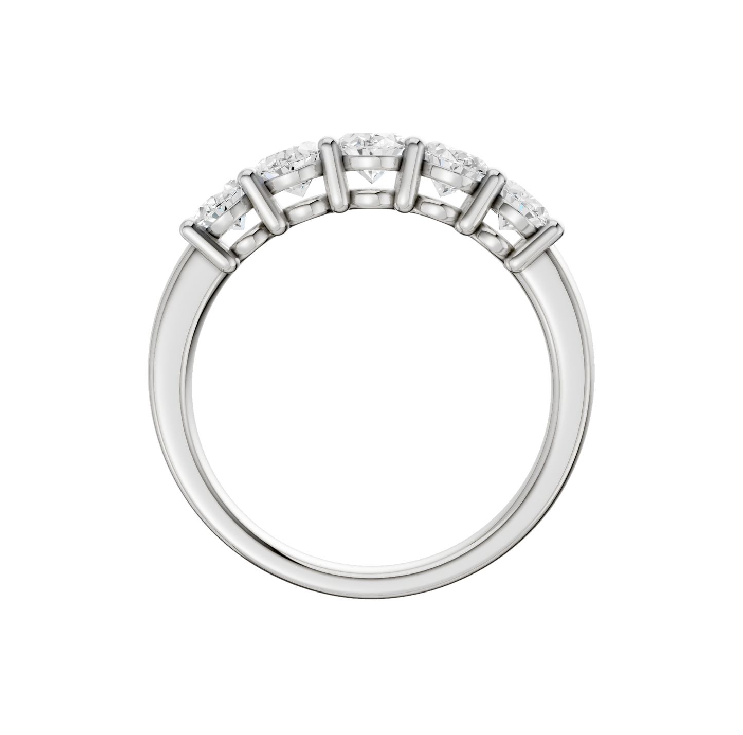 1.50ct Oval Certified Lab Diamond Band