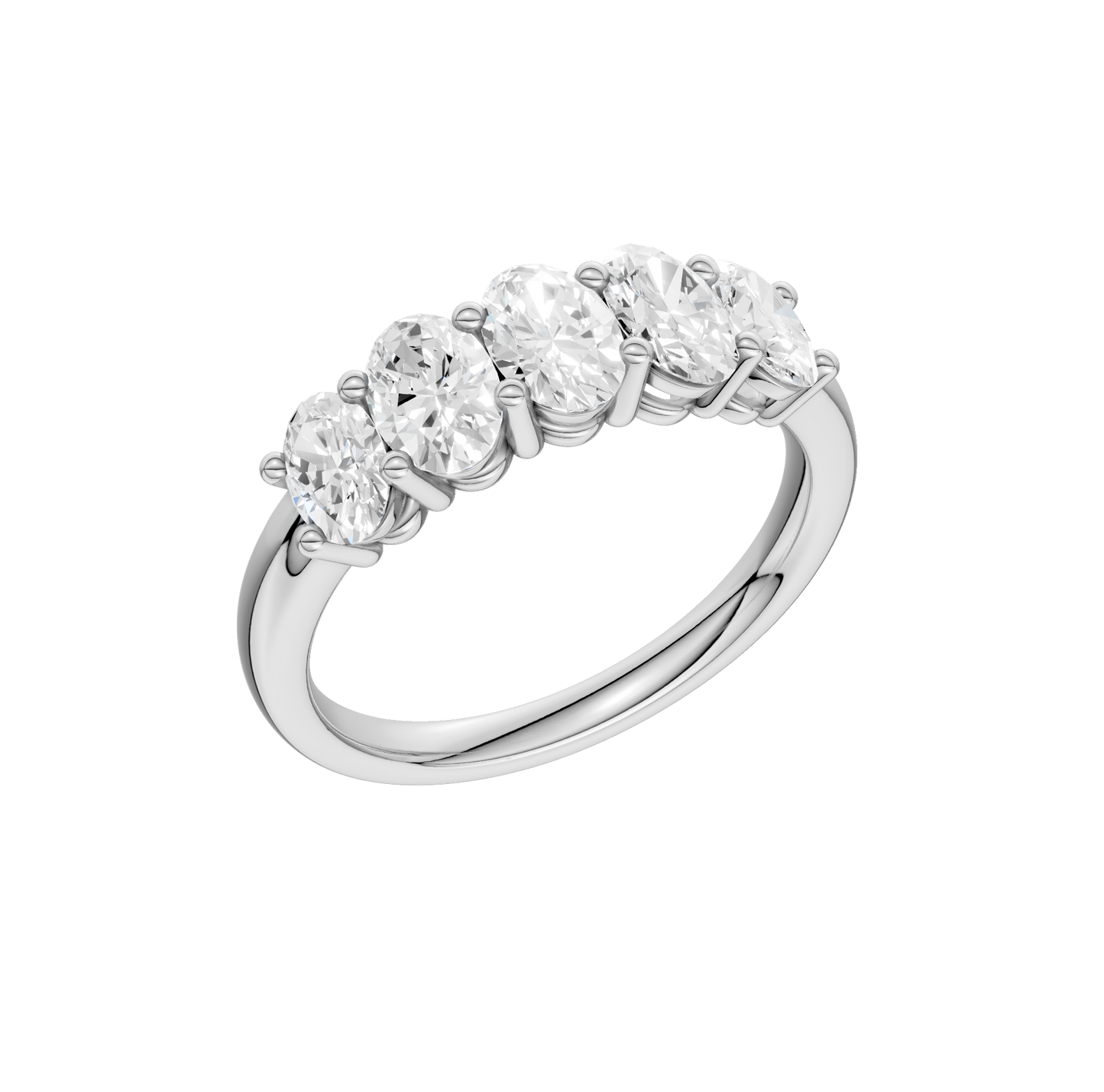 1.50ct Oval Certified Lab Diamond Band